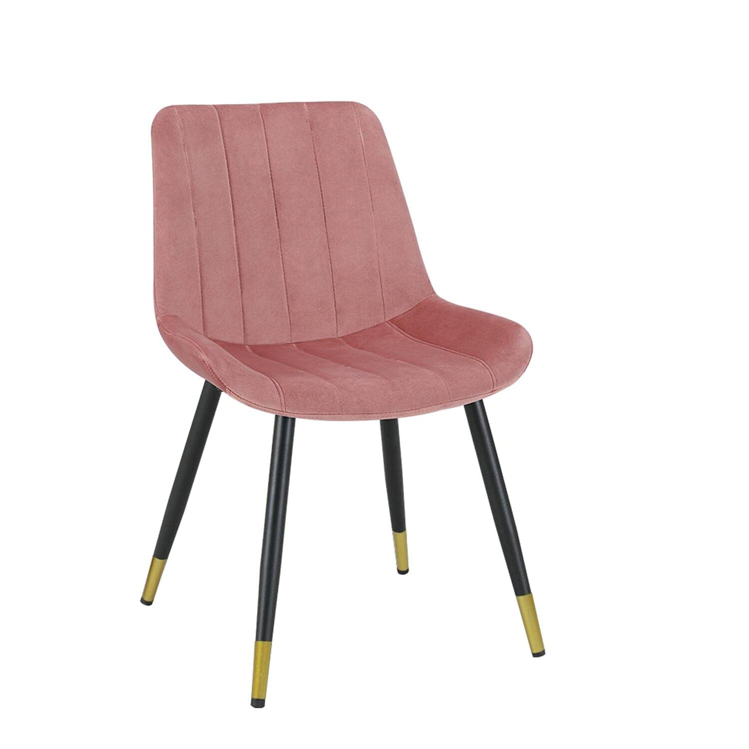 Enzo Velvet Accent Chair - Soft Pink Upholstered Lounge Chair with Gold Legs for Living Room, Bedroom, or Office - Modern Comfortable Seating for Home Decor
