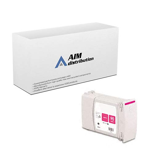 HP NO. 90 Magenta Inkjet Cartridge Replacement (400ml, C5063A) - AIM Compatible High-Yield Ink for HP Printers - Ideal for Home, Office & School Printing Projects