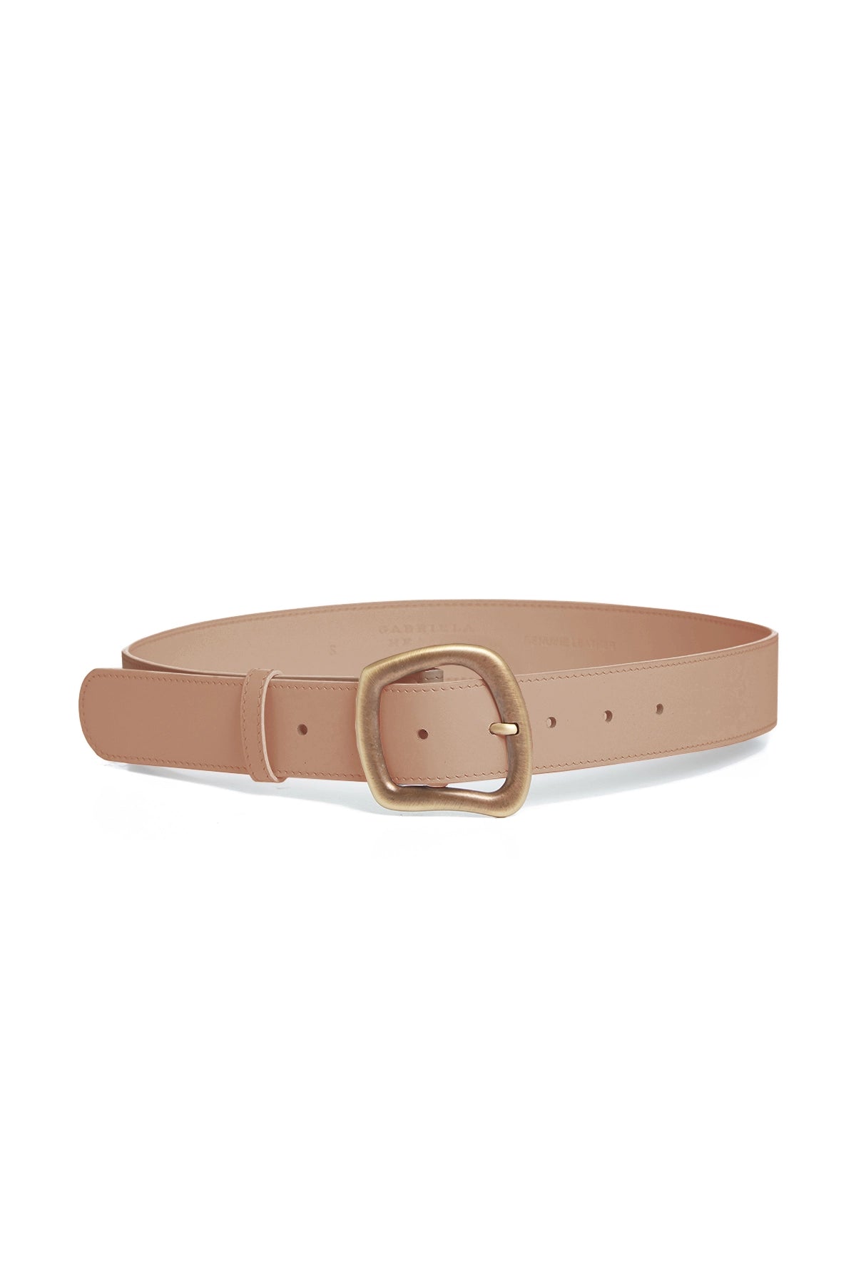 Simone Nude Leather Belt for Women - Stylish & Adjustable Waist Belt - Perfect for Dresses, Jeans & Office Wear