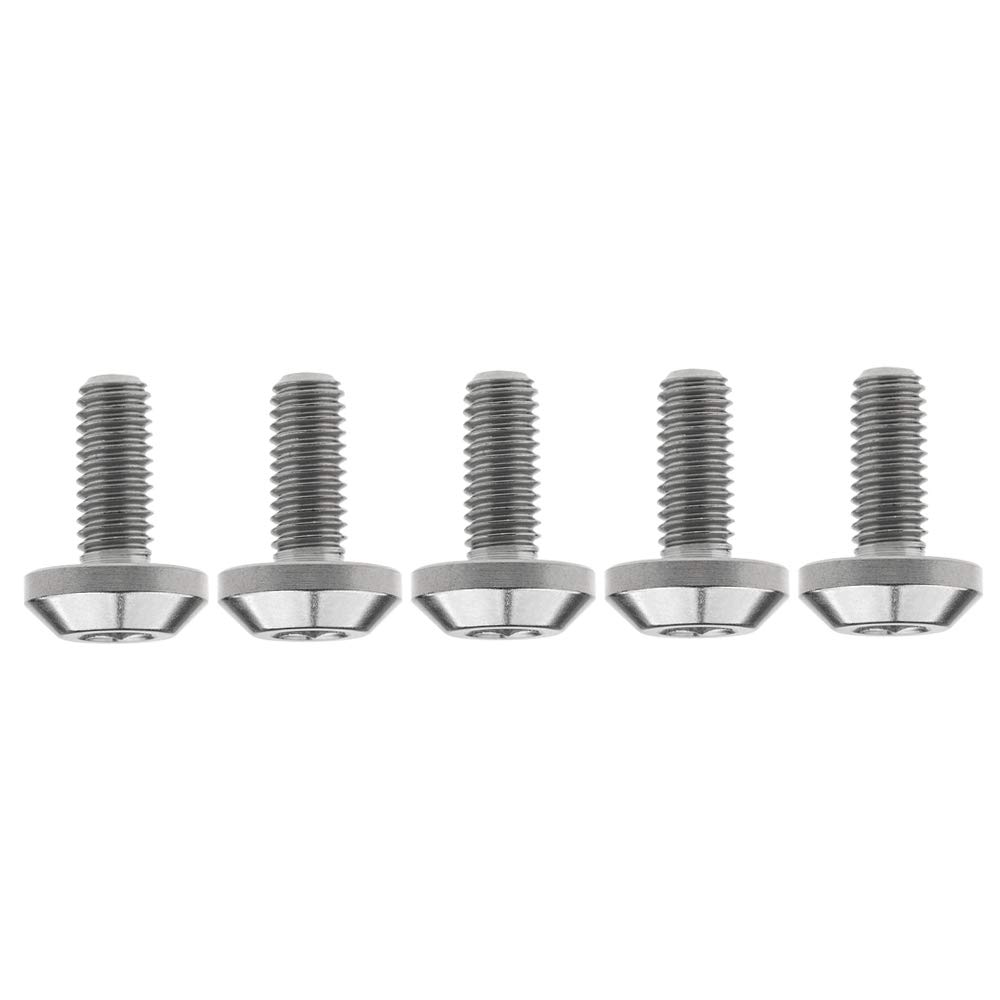 Titanium M6x15mm Umbrella Head Allen Screws - Pack of 5 - High-Strength, Corrosion-Resistant Bolts for Outdoor Gear, Bicycles, and DIY Projects