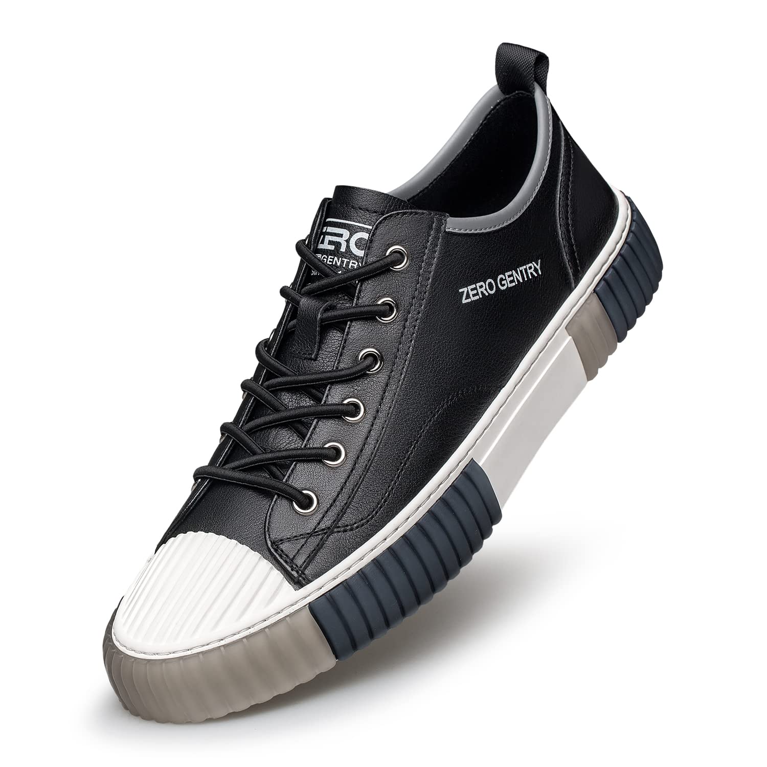 ZRO Men's Moc Toe Fashion Sneakers - Comfortable Casual Shoes for Walking, Work & Everyday Wear | Lightweight Slip-Resistant Design for Office, Travel & Outdoor Activities