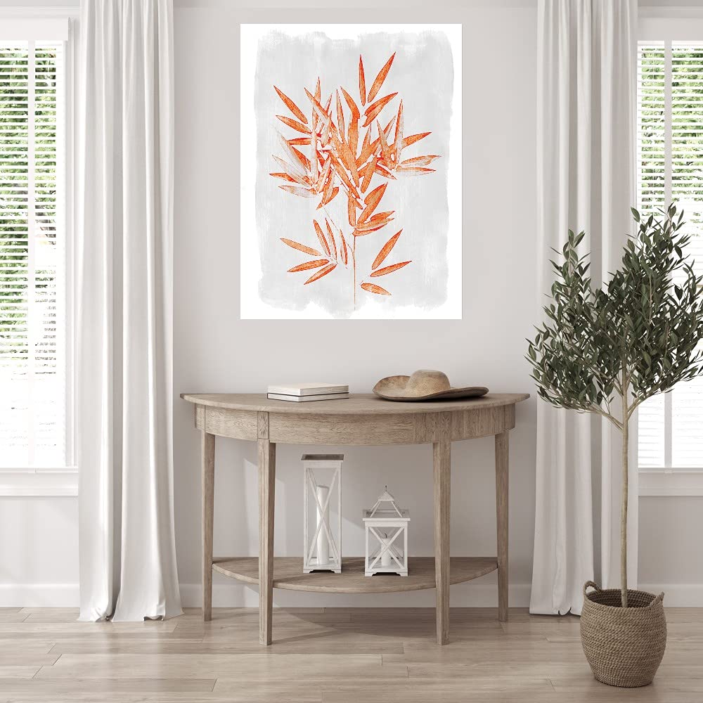 Bamboo Harmony Canvas Wall Art - Handmade Fine Art Painting by Belle Poesia - 42x56 Inch Ready to Hang Wall Decor for Living Room, Bedroom, Office - Perfect for Home, Restaurant and Hotel Decoration