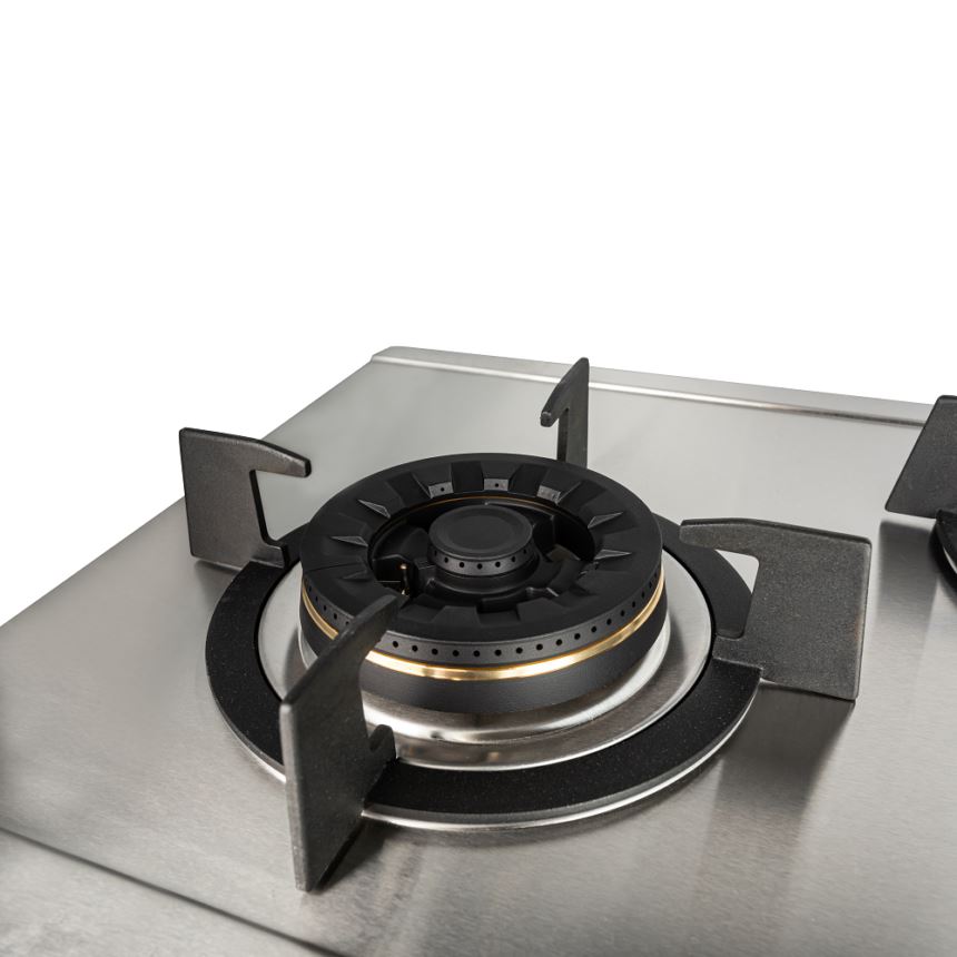 EF EFH 3976WT VSB 86cm Built-in Stainless Steel Gas Hob - 4 Burner Cooktop with Safety Features for Modern Kitchen Cooking