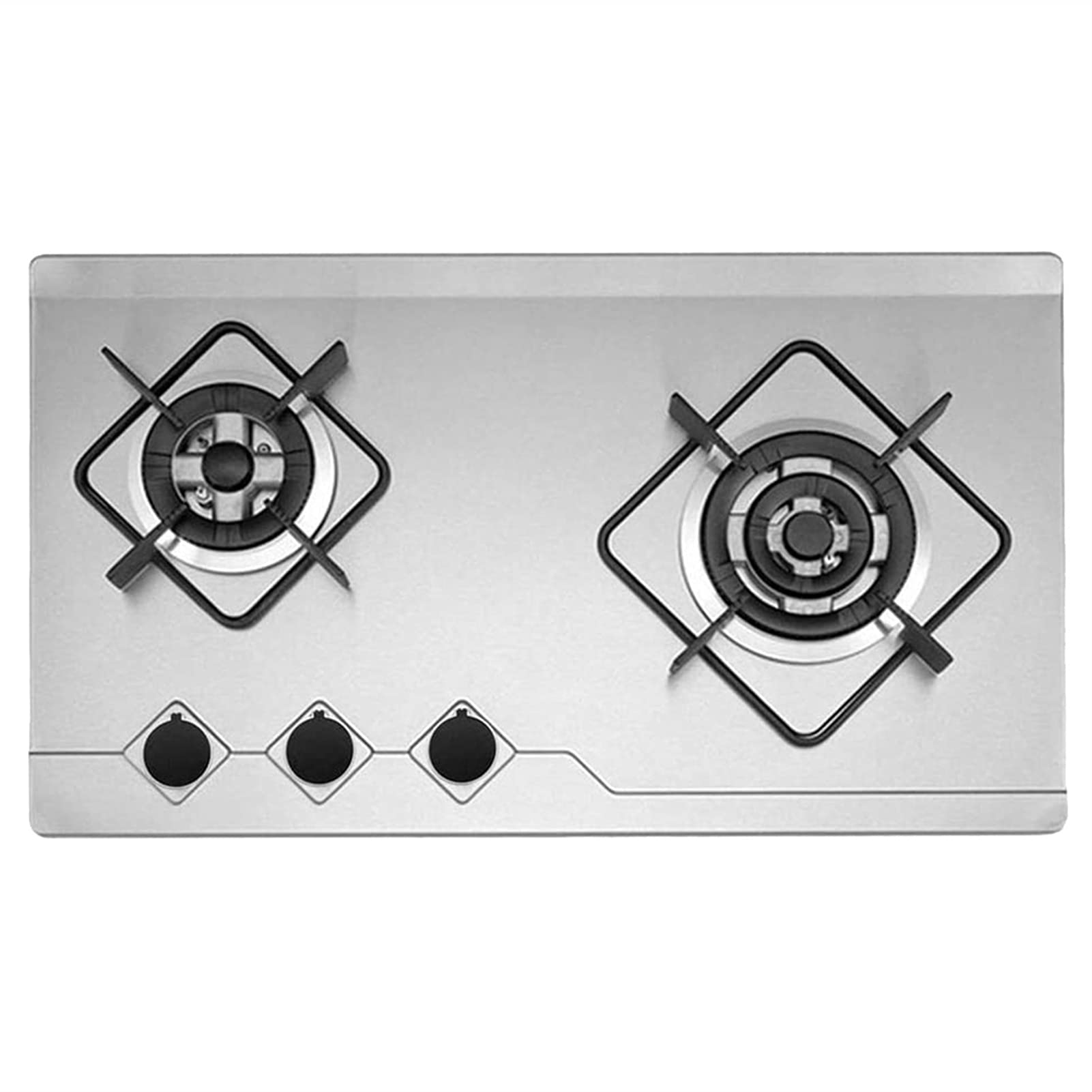 8 PCS Gas Stove Knob Replacement - 8mm Cooker Control Switch Range Oven Knobs Set - Durable Burner Knobs for Kitchen Stove Top - Easy to Install (Black Silver) - Perfect for Gas Range Repair & Kitchen Upgrade