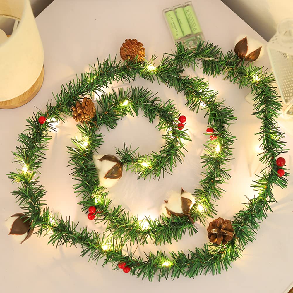 Christmas Pine Cone String Lights - 13FT 40LED Battery Operated Pinecone Fairy Lights for Home Decor, Bedroom, Party, Wedding, Thanksgiving & Halloween - Festive Fall Garland for Indoor/Outdoor Holiday Decorations