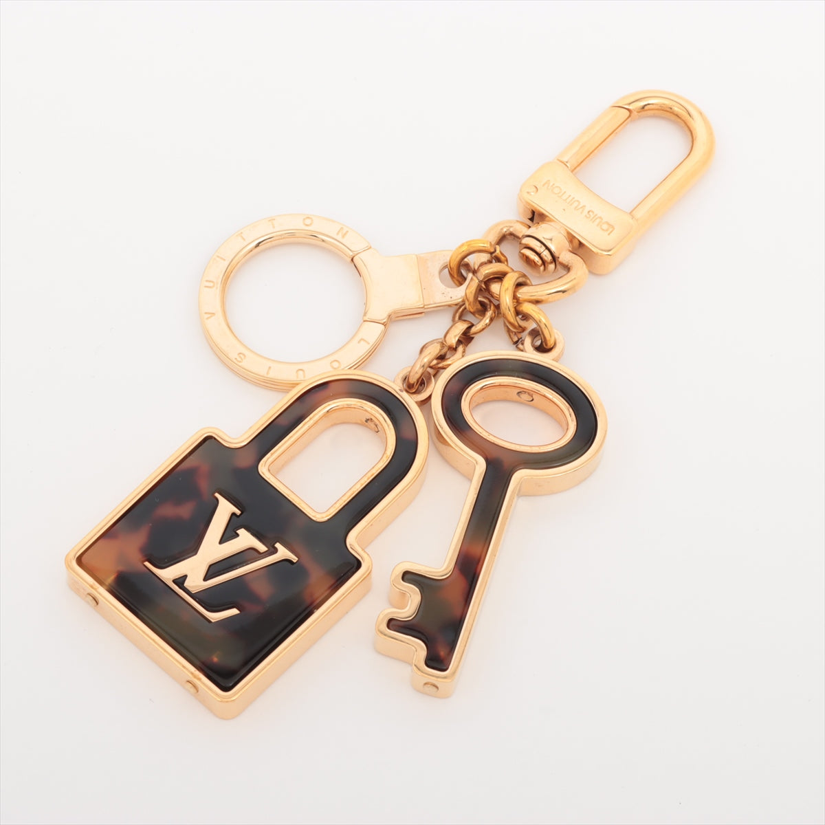 Authentic Louis Vuitton Padlock & Key Tortoise Shell Bag Charm - Luxury Handbag Accessory for LV Purses, Wallets & Travel Bags (Perfect Gift for Fashion Lovers)