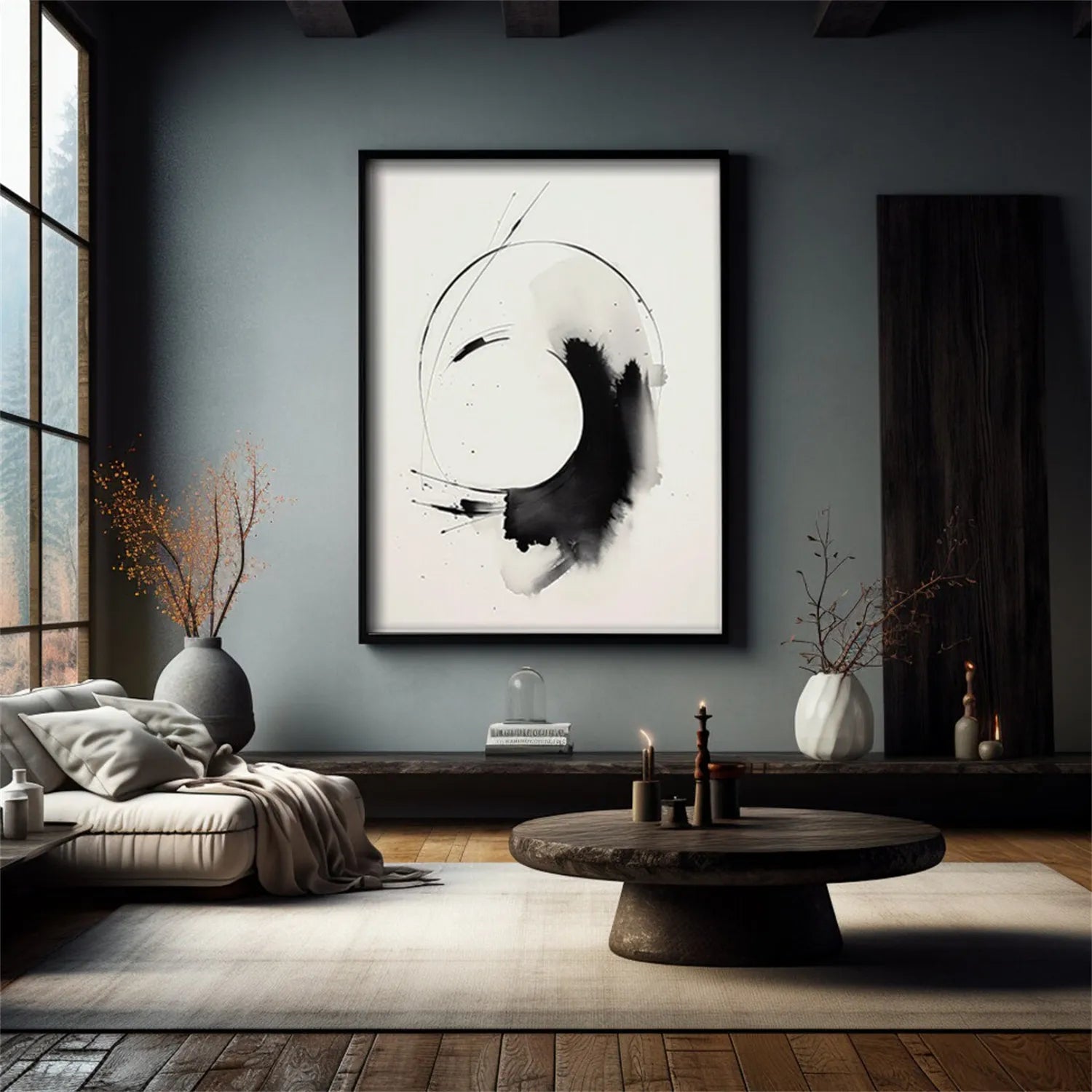 White Minimalist Textured Painting Canvas - Modern Abstract Wall Art for Home & Office Decor | Perfect for Living Room, Bedroom & Studio | #MM289