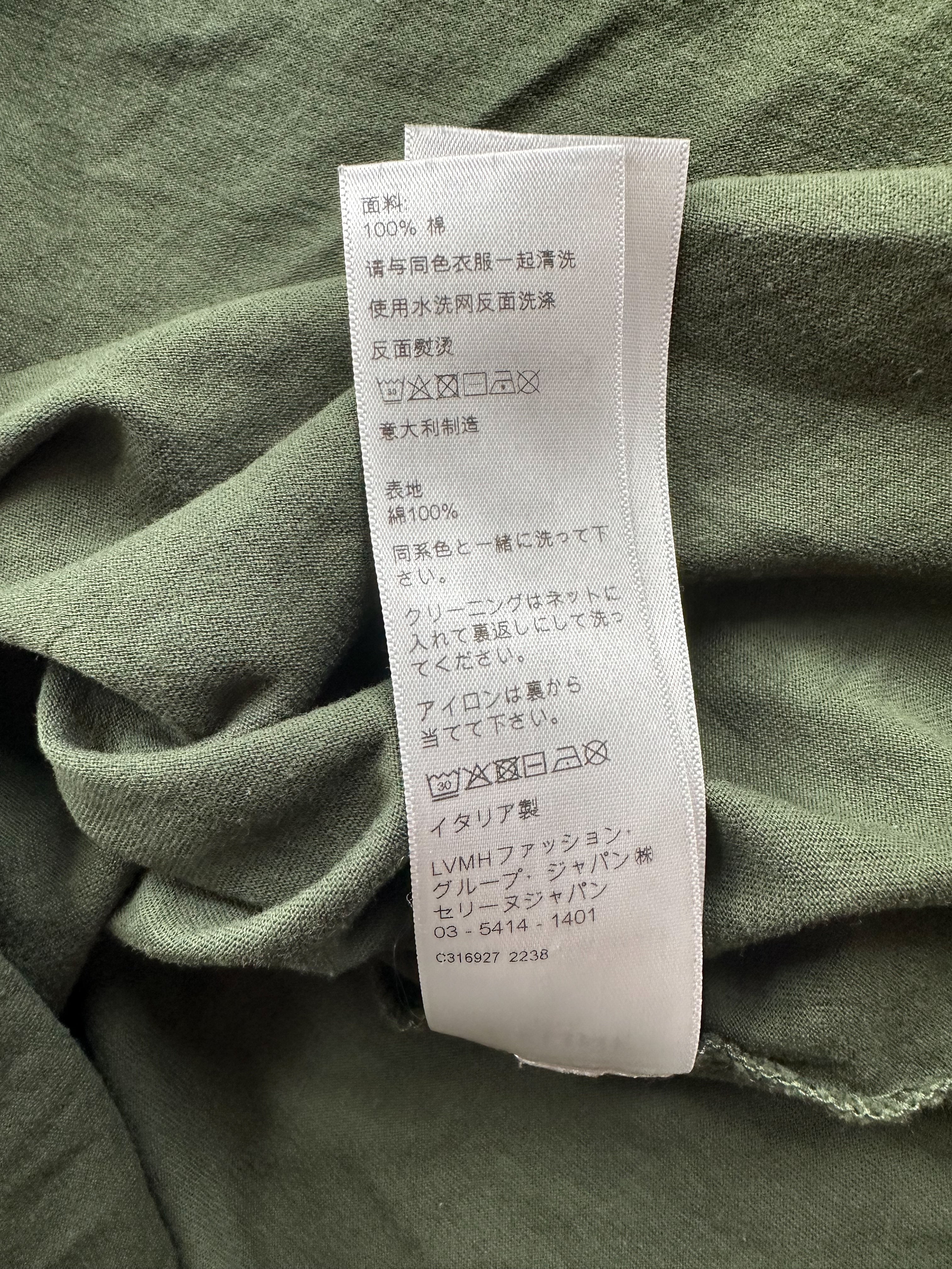 Celine Olive & White Logo T-Shirt for Women - Stylish Casual Cotton Tee for Everyday Wear, Street Fashion & Outfits