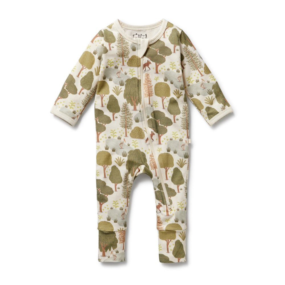 Organic Baby Zipsuit with Feet - Soft Cotton One-Piece Pajamas for Newborns & Infants - Perfect for Sleepwear, Playtime & Daycare Outfits