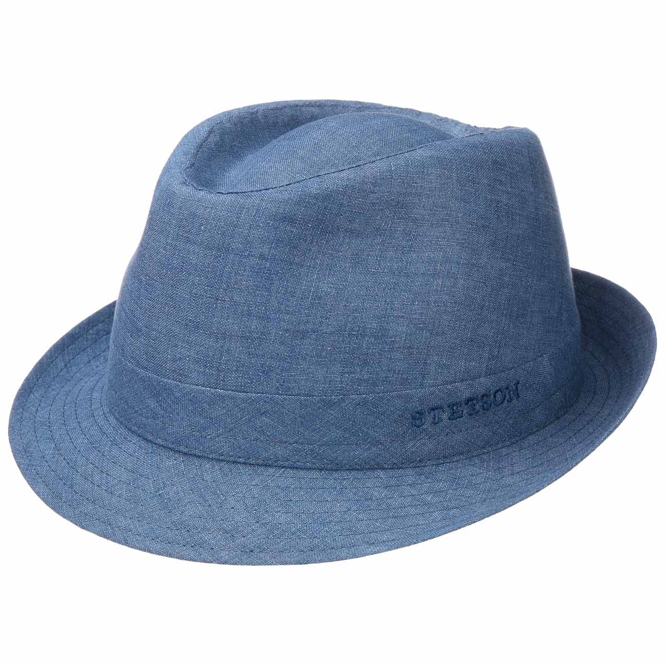 Stetson Geneva Linen Trilby Hat for Men - Classic Summer Fedora with Brim - Perfect for Outdoor Events, Weddings & Beach Vacations