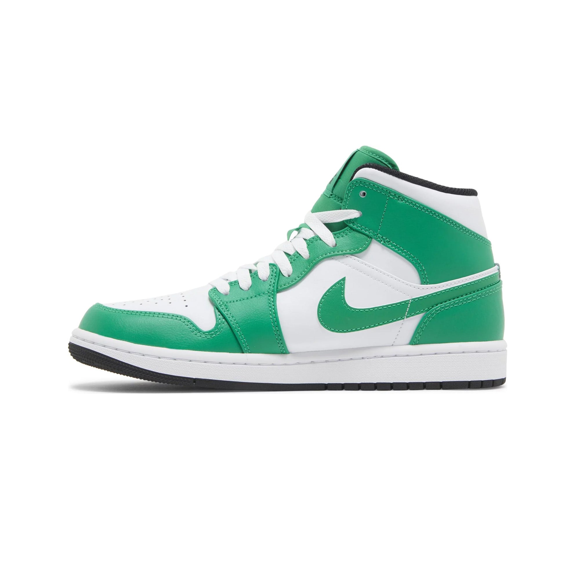 Air Jordan 1 Mid 'Lucky Green' Basketball Shoes 2023 - Men's Retro Sneakers for Casual Wear & Street Style Fashion