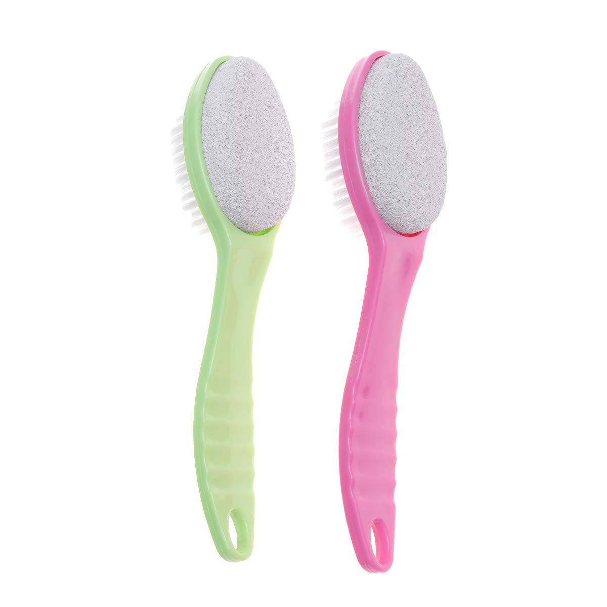 2 Pack Exfoliating Foot Brush & Body Scrubber - Dead Skin Remover for Heels, Calluses & Hard Skin - Pedicure Tool for Smooth Feet - Perfect for Home Spa, Bath & Shower Use