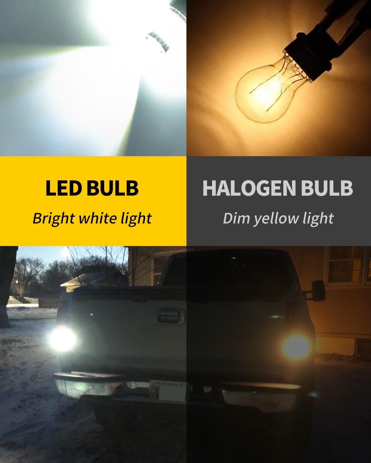 Xenon White T20 7443 7444 7440 LED Bulbs - Super Bright Backup Reverse Lights - Compatible with 2014-2021 Toyota Tundra - Pack of 2 - Perfect for Night Driving & Enhanced Rear Visibility