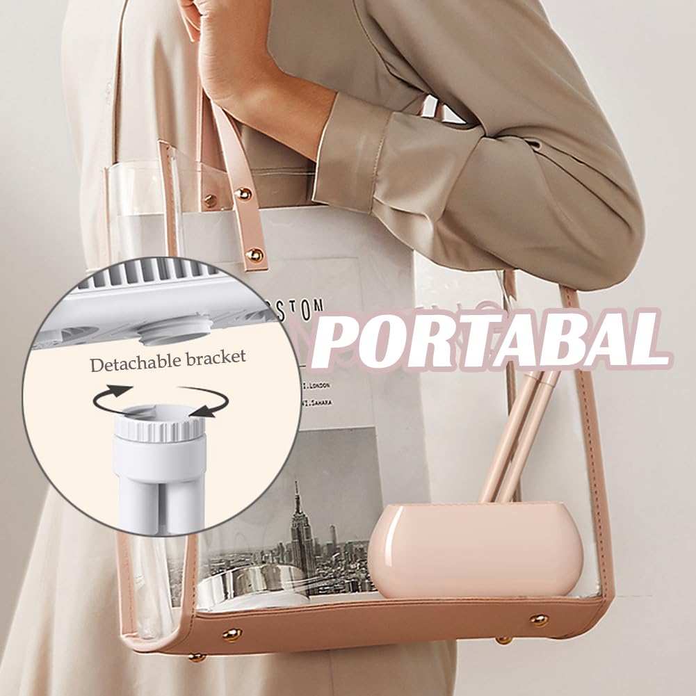 USB Portable Bladeless Cooling Fan - 4-Speed Silent Baby Fan with Adjustable Angle, Flexible Tripod & 2400mAh Rechargeable Battery - Perfect for Strollers, Desks, Travel, and Home Use