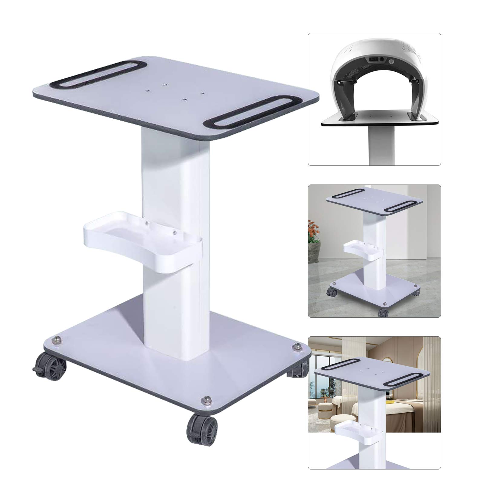 Beauty Salon Trolley Cart with Wheels - Multi-Function Rolling Storage Cart for Salon Tools & Instruments, 15.8x20.5 Inch Mobile Tray, 15kg Capacity - Perfect for Salon Organization, Manicure Stations & Spa Equipment Storage