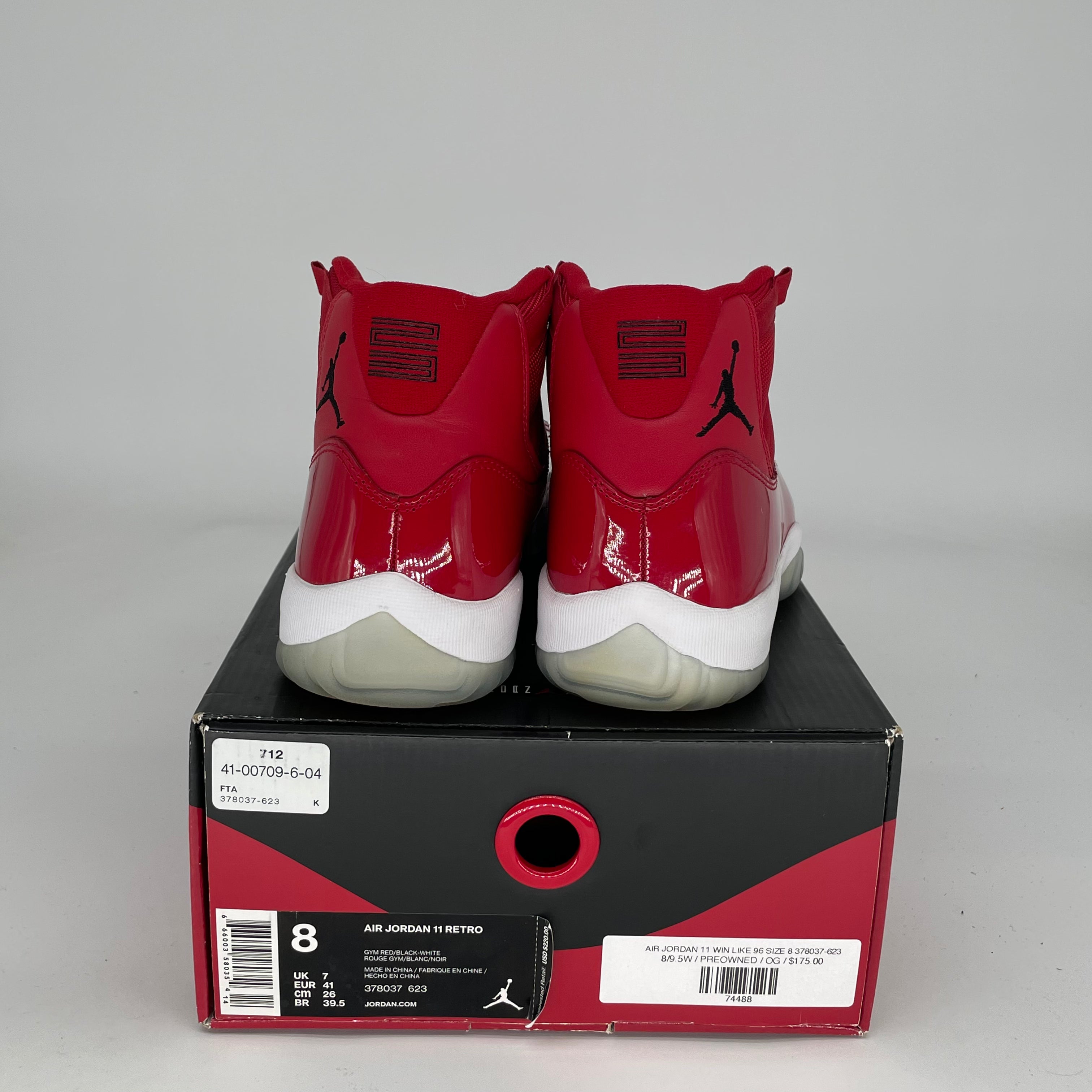 Air Jordan 11 Retro 'Win Like 96' Basketball Shoes - Men's Size 8 (378037-623) - Perfect for Basketball Games, Sneaker Collecting & Streetwear Fashion
