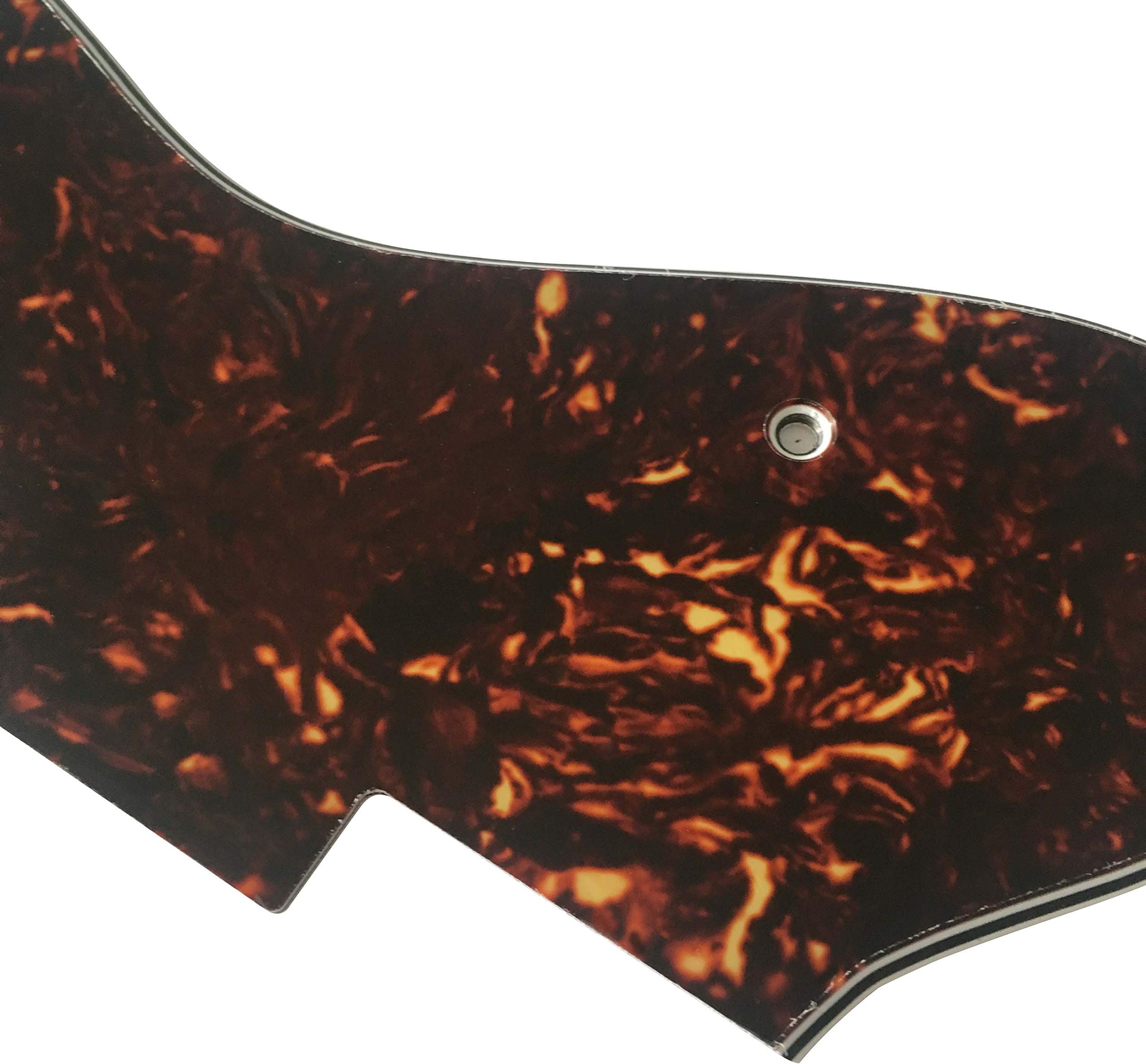 Epiphone Dot Style Electric Guitar Pickguard - 4 Ply Brown Tortoise Shell for Enhanced Tone & Protection | Perfect for Jazz, Blues & Rock Performances