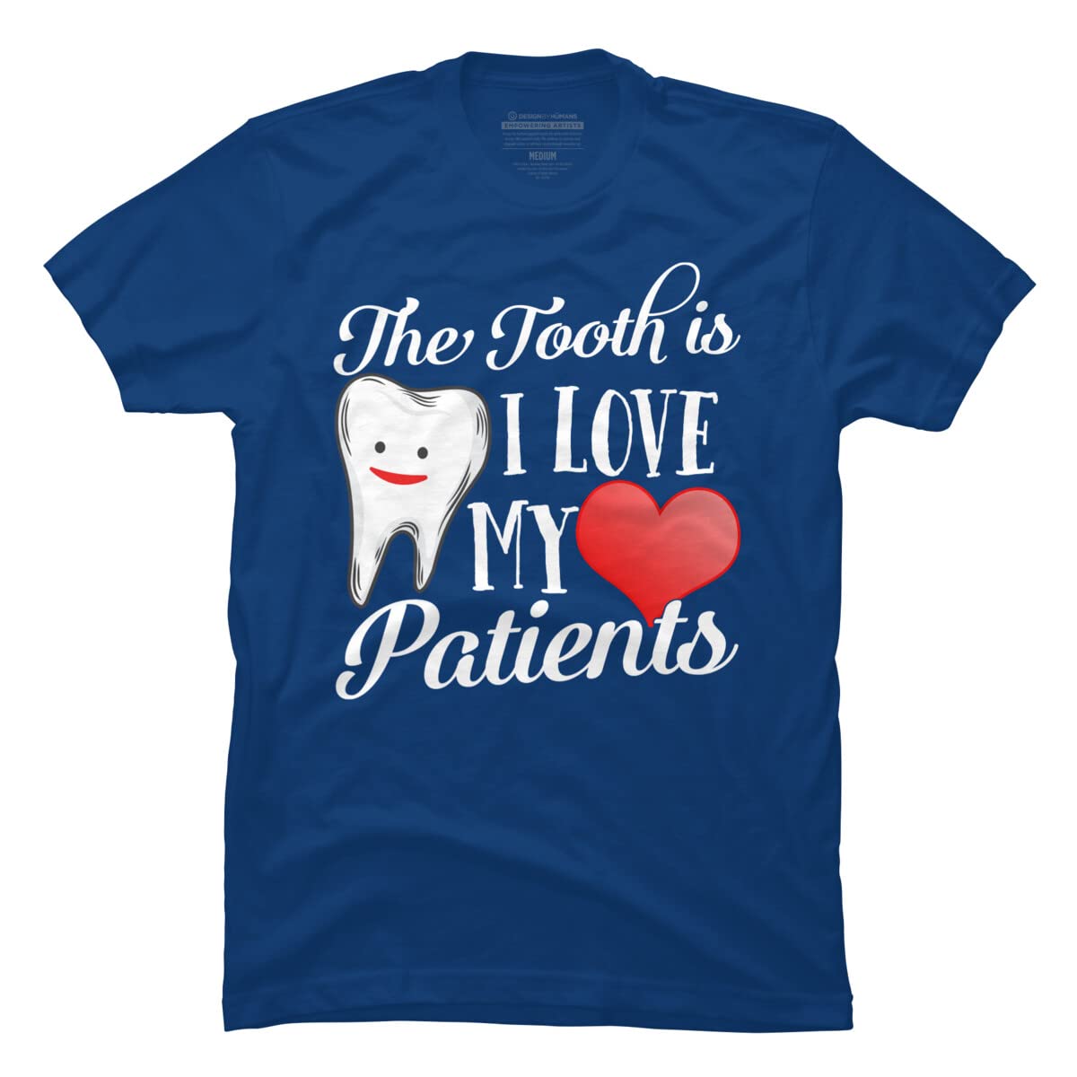 Design By Humans Men's Dentist T-Shirt - Funny 'Tooth Truth is I Love My Patients' Valentine's Day Gift for Dentists - Perfect for Dental Clinics, Valentine's Gifts & Humorous Work Apparel