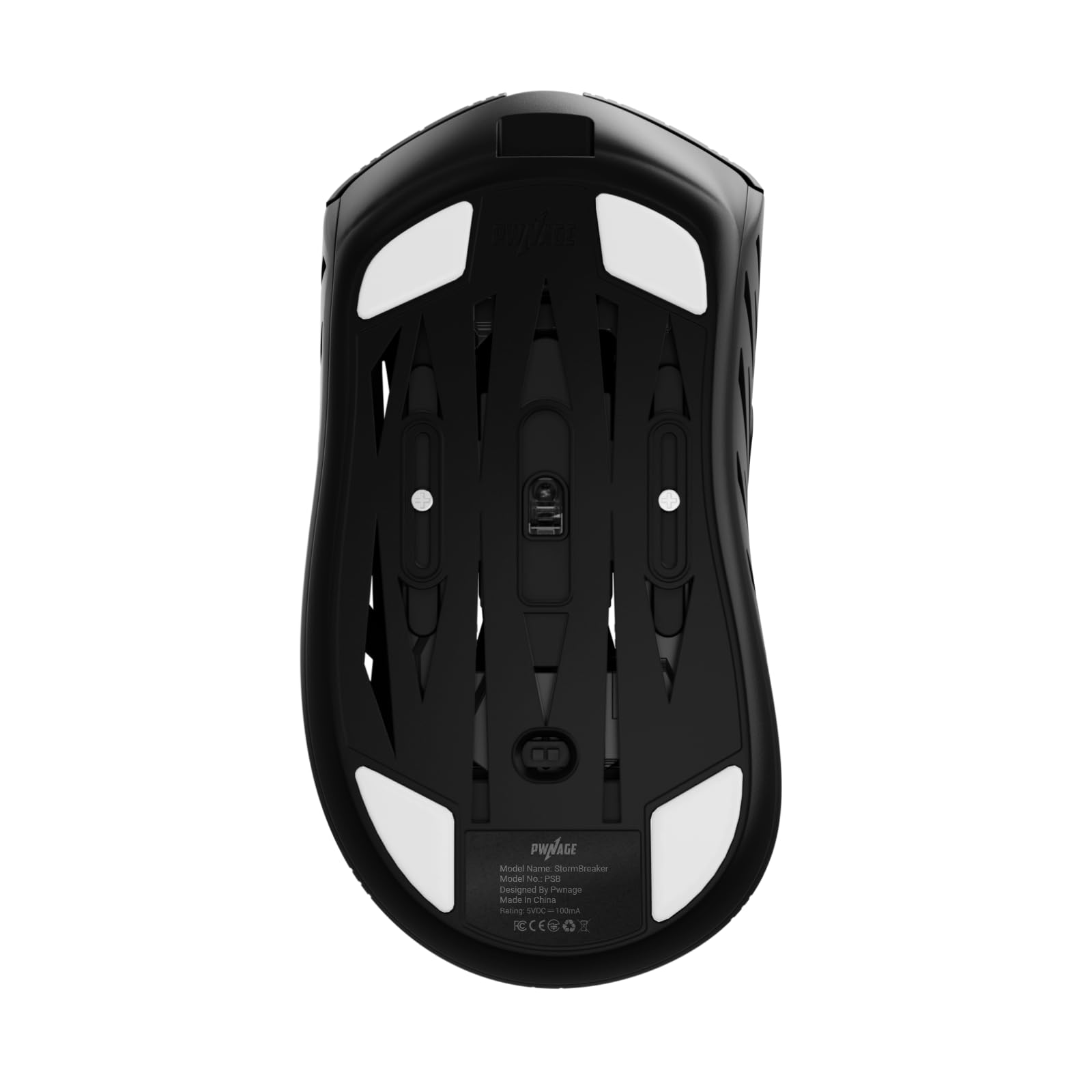 PWNAGE Stormbreaker Wireless Magnesium Gaming Mouse - 49g Ultralight Ergonomic Design with PAW3395 Optical Sensor (26,000 DPI) for Esports - 4KHz Polling Rate & 100% PTFE Skates - Perfect for FPS, MOBA, and Competitive Gaming (Black)