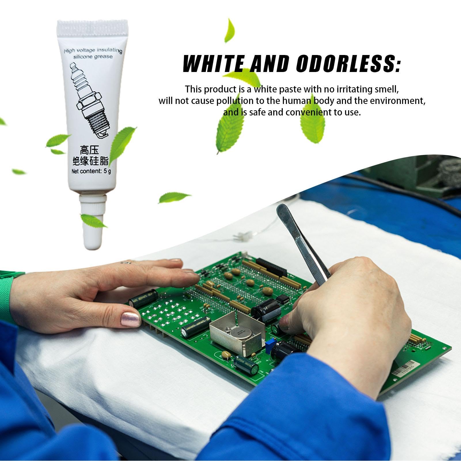 Dielectric Silicone Grease for Electrical Connectors & Switches - 5g Tube for High-Temp Protection