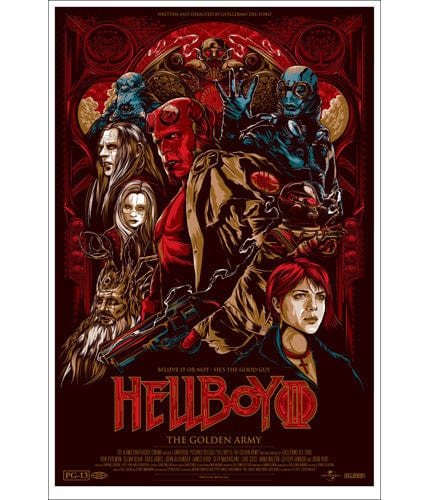 Hellboy 2 Movie Poster by Ken Taylor - Premium Collectible Art Print for Home Theater, Gaming Room & Office Decor