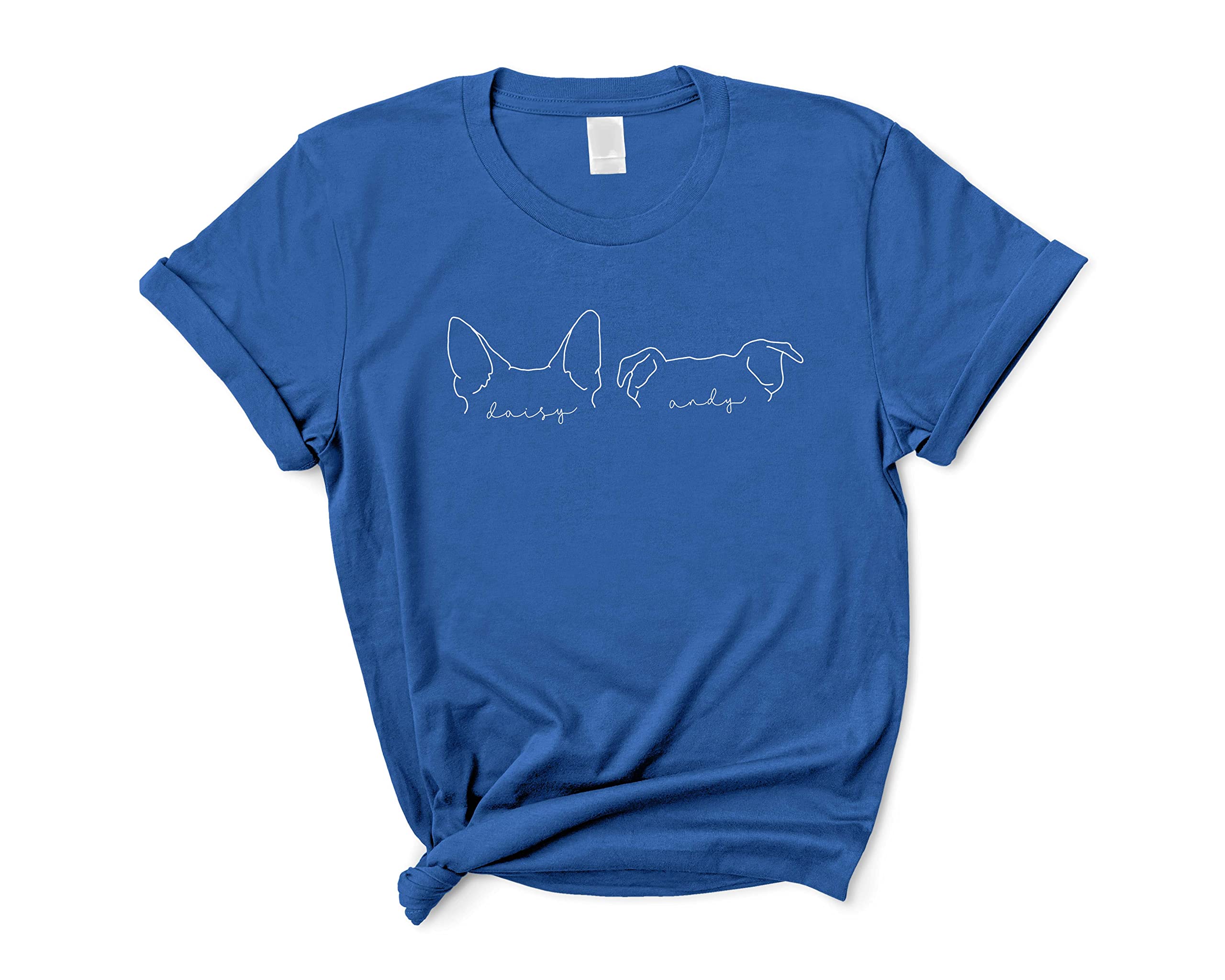 Custom Dog Ears Shirt with Personalized Name - Cute Dog Mom Shirt for Pet Lovers | Perfect Gift for Dog Owners & Birthday Parties
