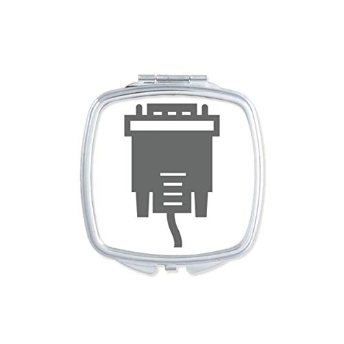 DIYthinker Black Plug Cable Charging Cable with Mirror - Portable Compact Pocket Makeup Double Sided Glass for Travel & On-the-Go Touchups
