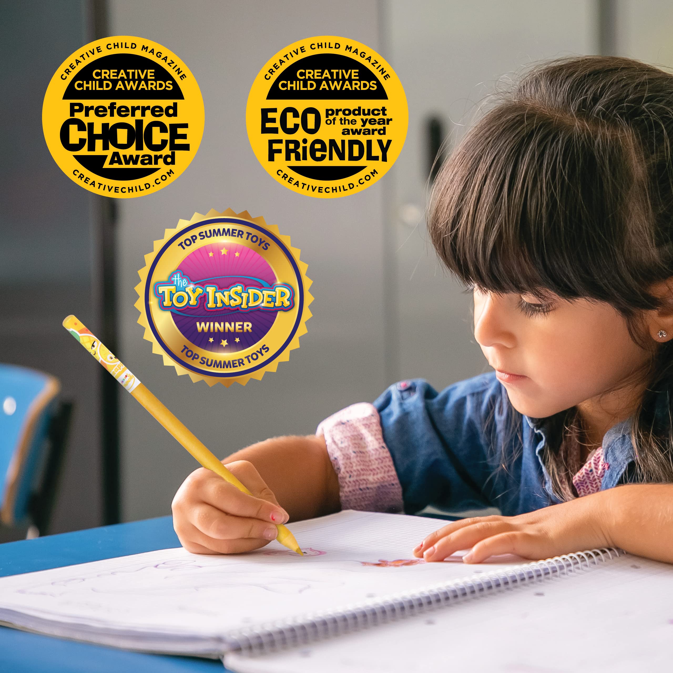 Smencils 2-Pack - 10 Scented Colored Pencils Made from Recycled Newspaper | Non-Toxic, Eco-Friendly Art Supplies for Kids | Perfect for School, Classroom Rewards & Creative Drawing Activities