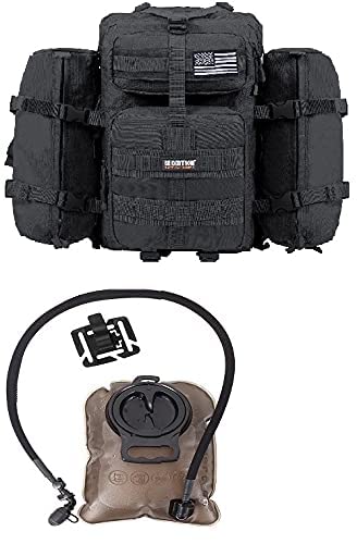 Seibertron Falcon 37L+2 Black Backpack with 2L Hydration Bladder - Perfect for Hiking, Camping & Outdoor Adventures