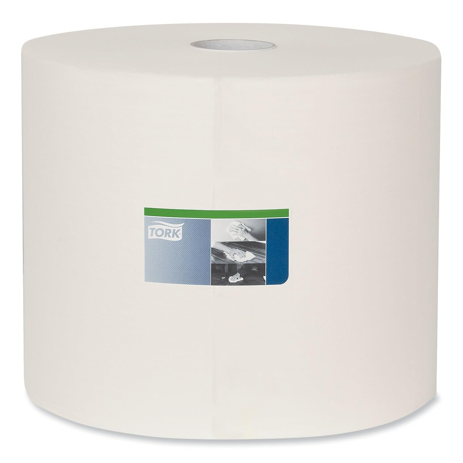 Tork Premium White Cleaning Cloth Wipes - 12.6 x 13.3 Inches, 1100 Wipes per Roll (510105) - Ideal for Home, Office, and Industrial Cleaning