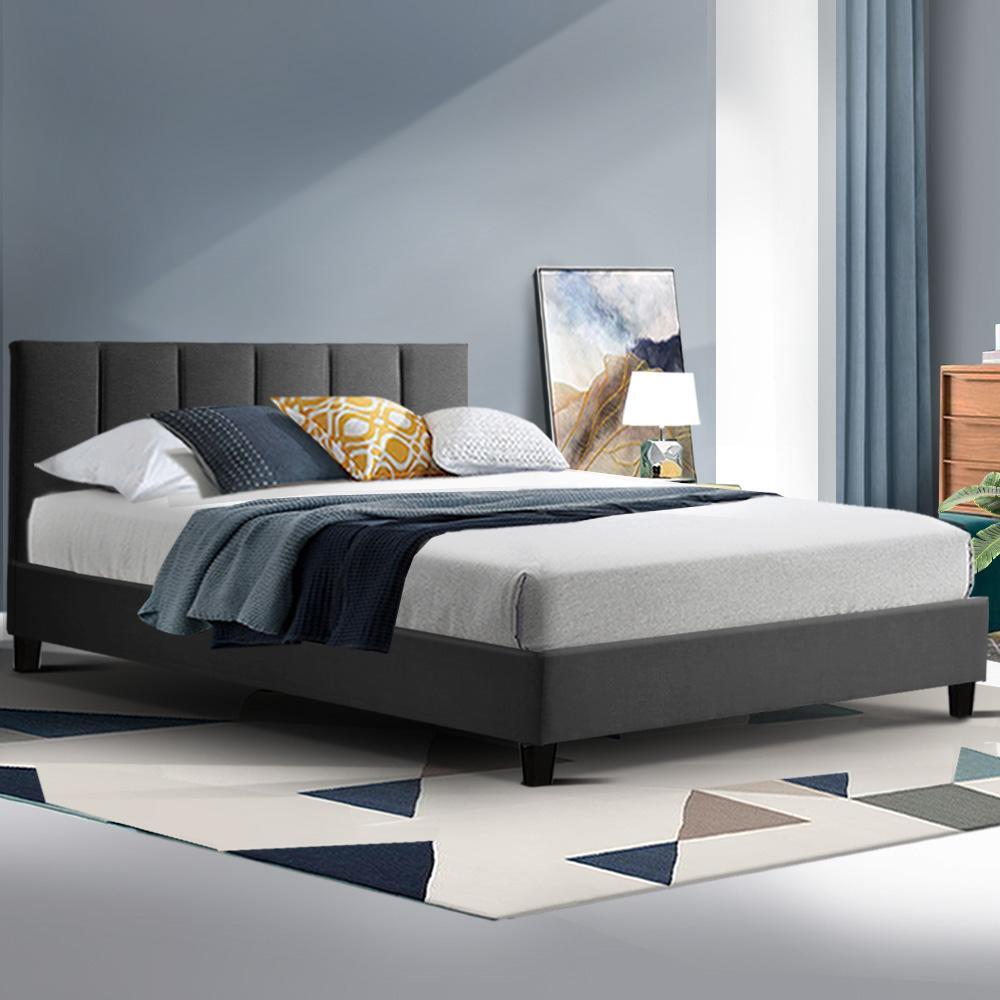 Alma Bed Charcoal & Gray Bonnell Spring Mattress - Medium Firm Support for Back Pain Relief - Double Package Included - Perfect for Guest Rooms & Vacation Homes
