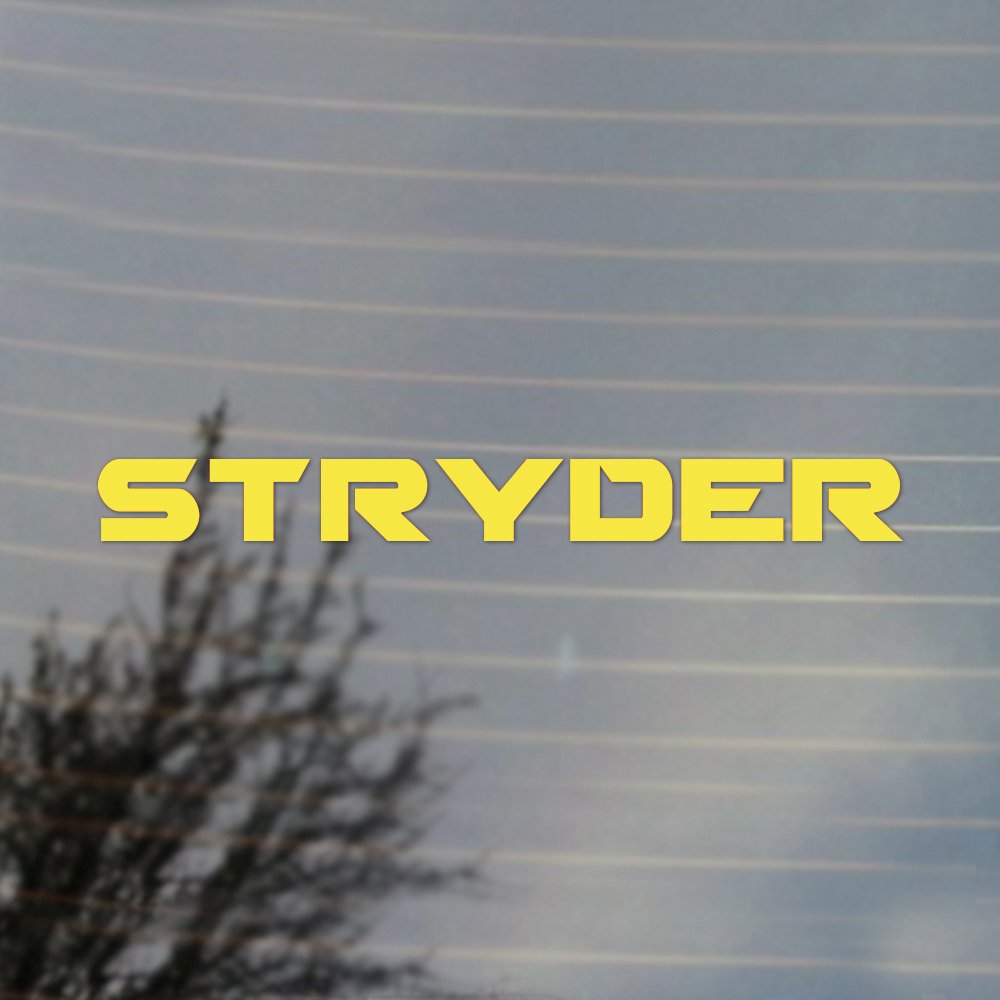 Stryder T Gaming Vinyl Decal for Cosplay & Fan Gear - Canary Yellow | Perfect for Laptops, Gaming PCs & Controllers