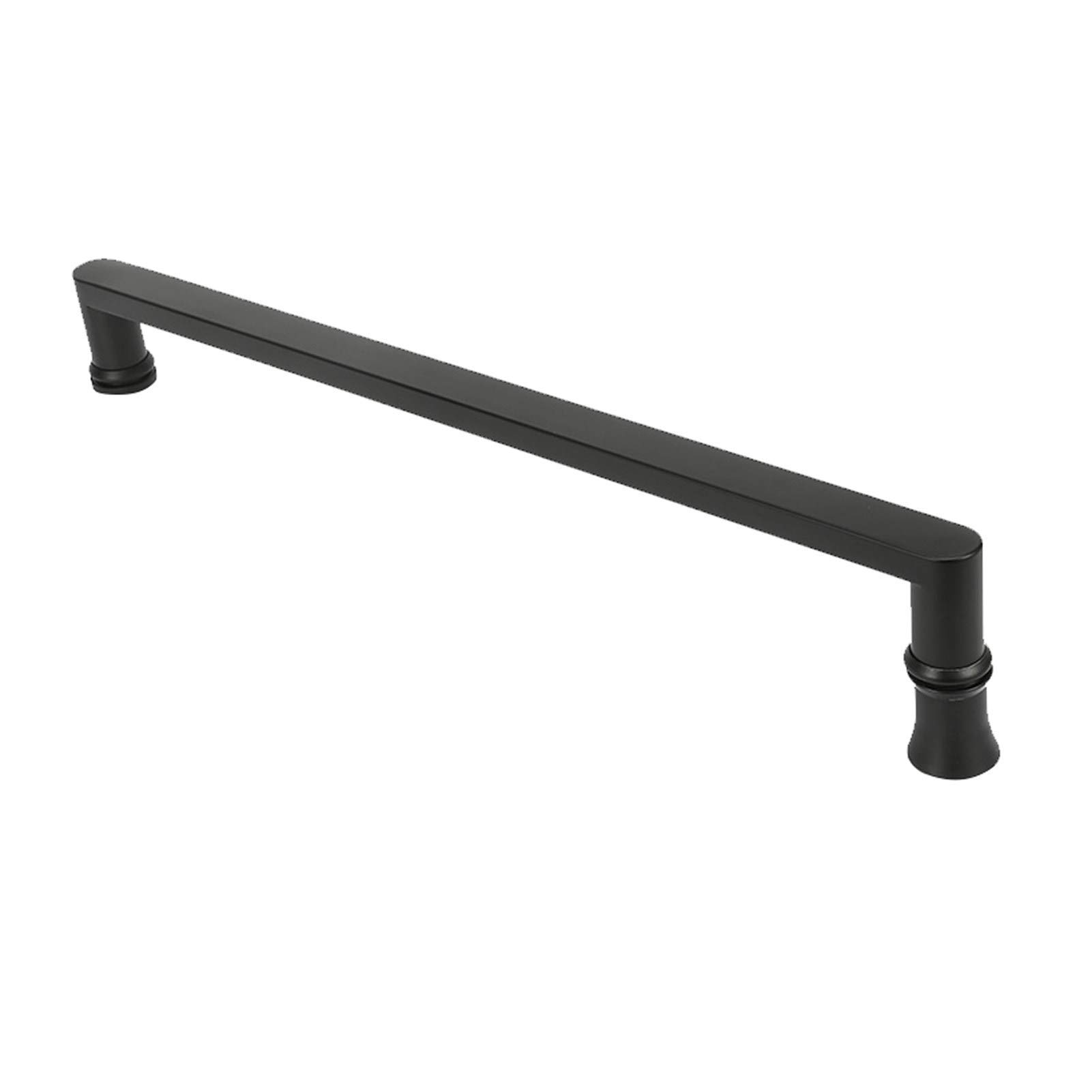 MSHAHO Matte Black Stainless Steel Glass Door Handle for Shower & Bathroom - Single Door Push Pull Handle Set for Modern Home & Commercial Use
