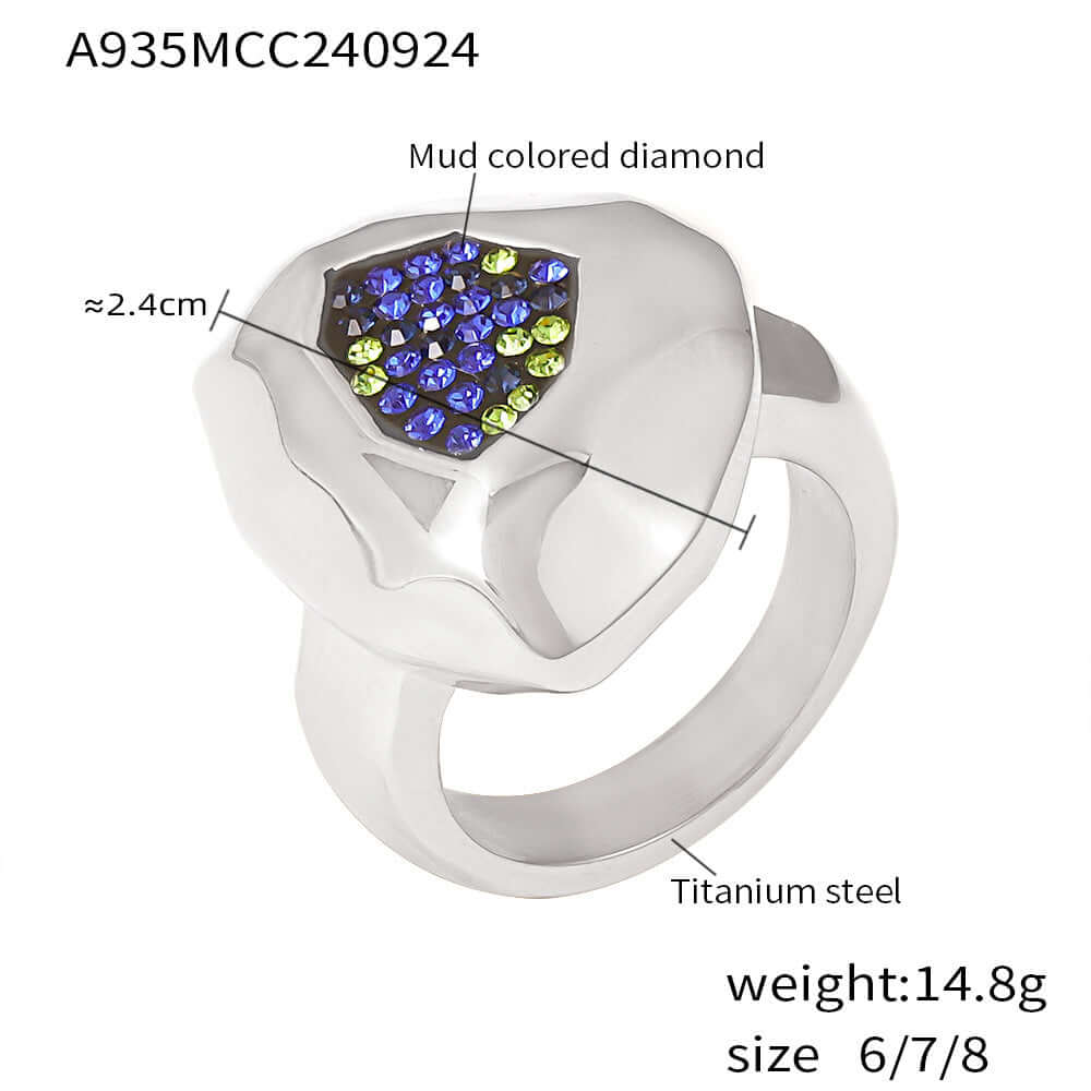 Chunky Irregular Index Ring for Women - A935 Sterling Silver Fashion Statement Ring | Perfect for Casual Wear, Parties, and Everyday Elegance