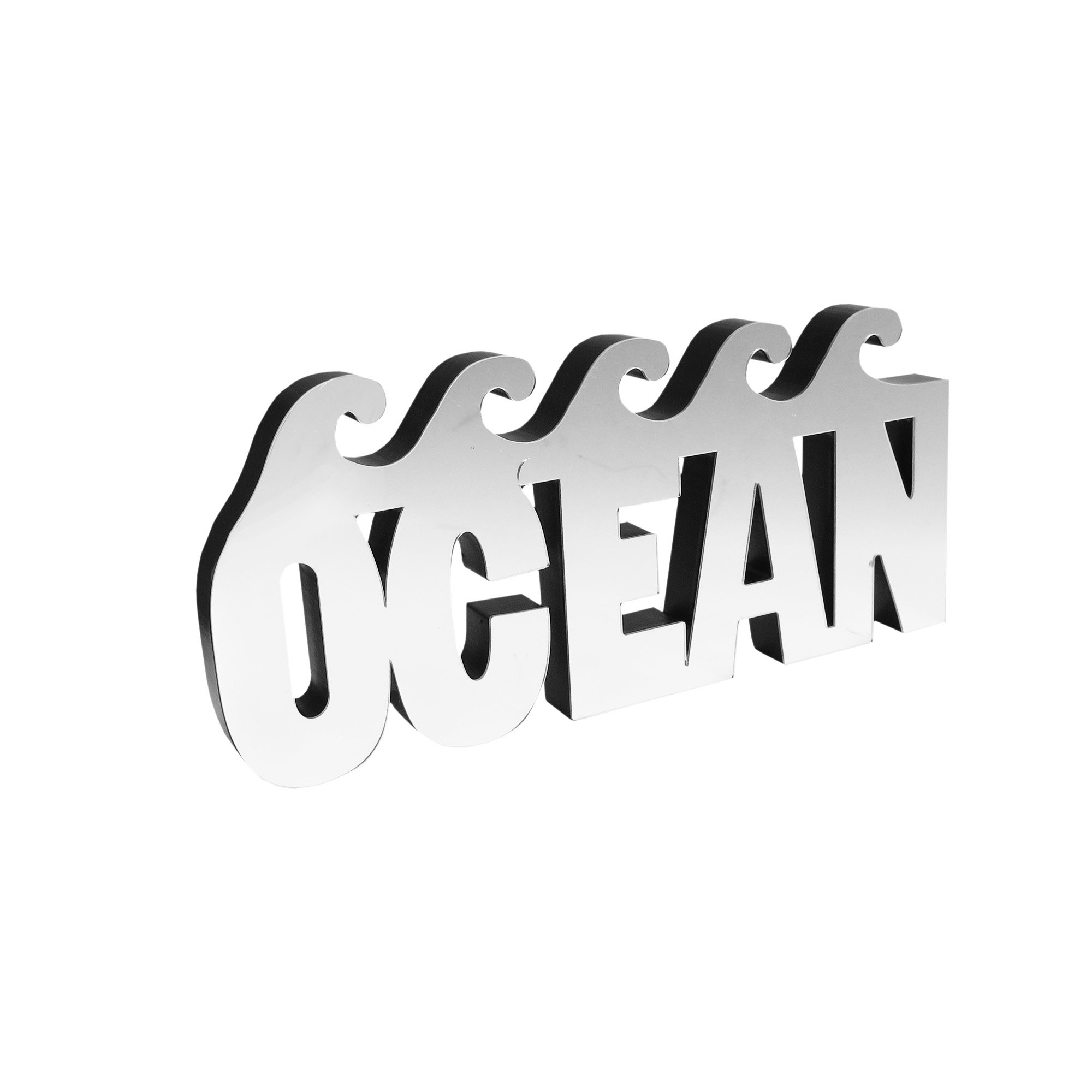 American Atelier Mirror Word Art - Ocean Themed Wall Decor for Coastal & Beach House Interiors