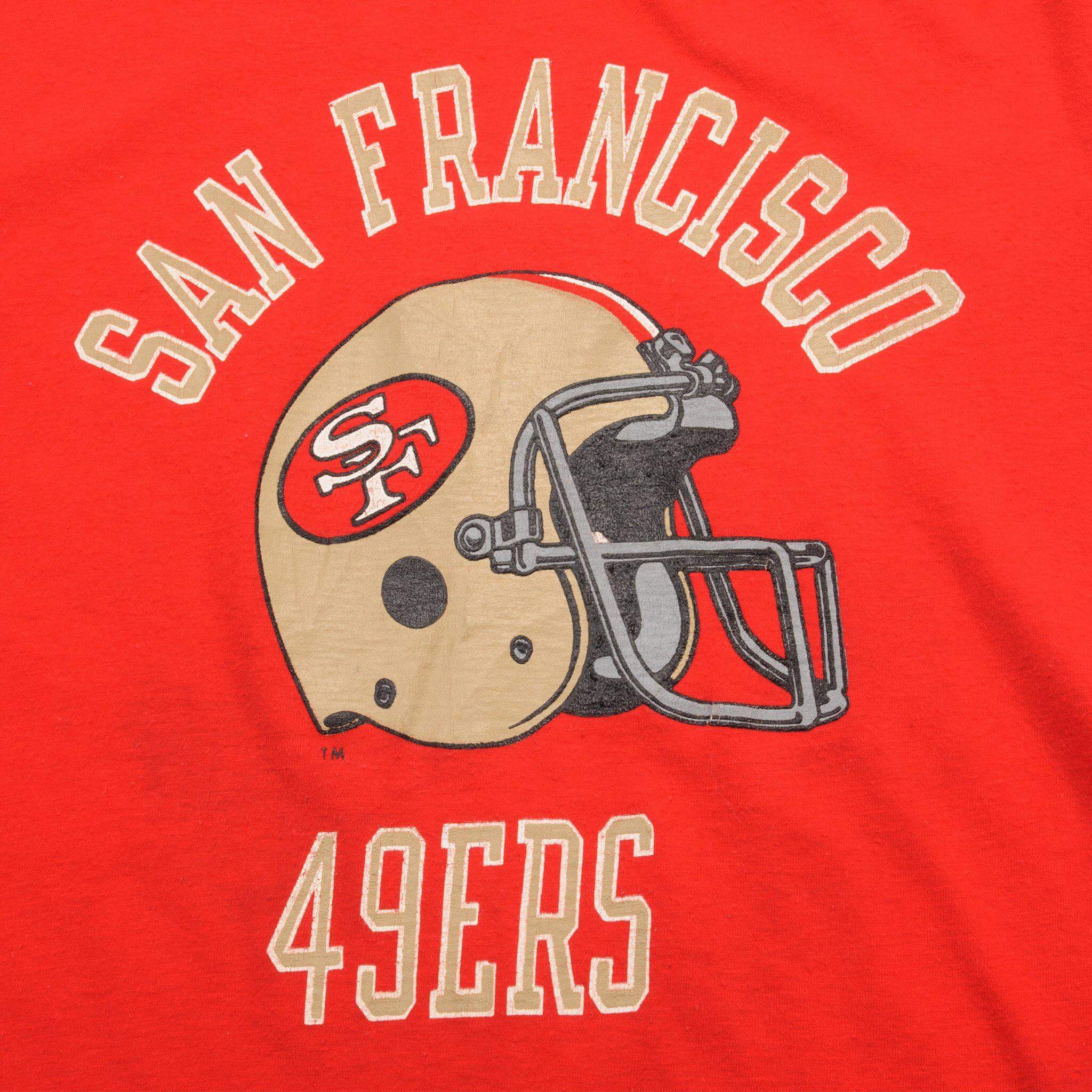 Vintage Champion NFL San Francisco 49ers T-Shirt 1980s Small - Made in USA - Retro Football Fan Gift & Game Day Outfit