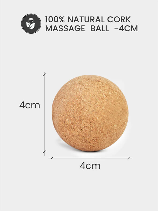 Premium Cork Massage Balls for Yoga, Myofascial Release & Trigger Point Therapy - Natural Eco-Friendly Yoga Accessories for Athletes & Physical Therapy