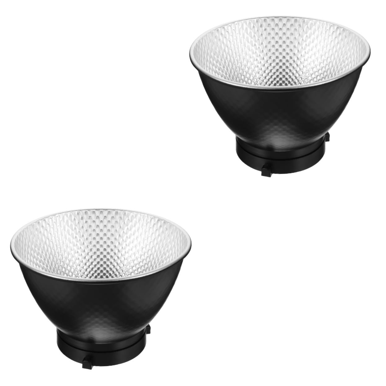 OSALADI 2-Pack Aluminum Photography Lamp Shades - Stainless Steel Light Diffuser Reflector for Studio Lighting, Product Photography & Portrait Shooting
