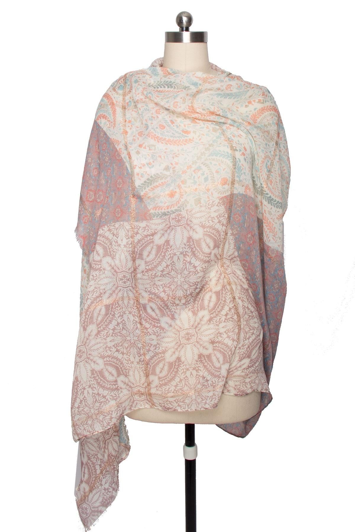 Stylish Paisley Print Scarf for Women - Lightweight Spring & Summer Fashion Accessory - Perfect for Office, Travel, and Outdoor Activities