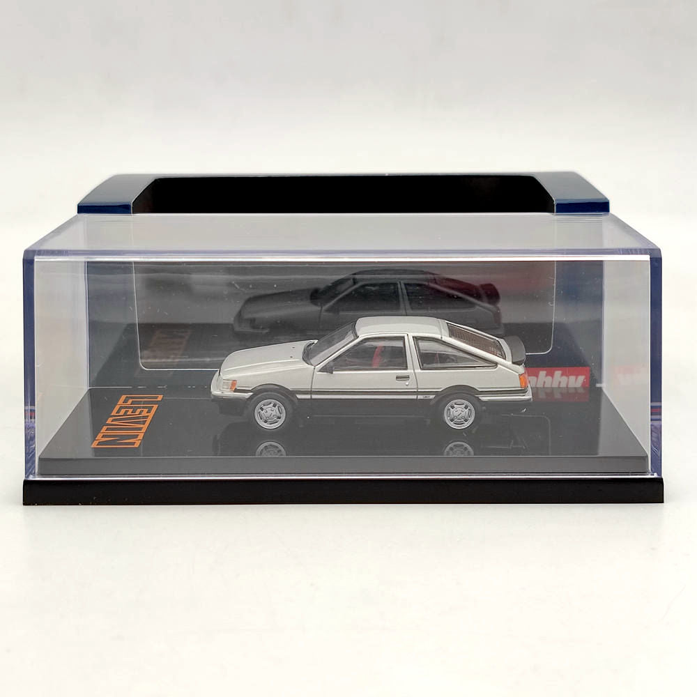 1/64 Scale Toyota Corolla Levin AE86 3-Door GT Apex 1983 Silver Diecast Model Car - Limited Edition Collectible Toy for Adults, Hobby Japan HJ641037ASK - Perfect for Display, Racing Enthusiasts & Anime Fans (Initial D Inspired)