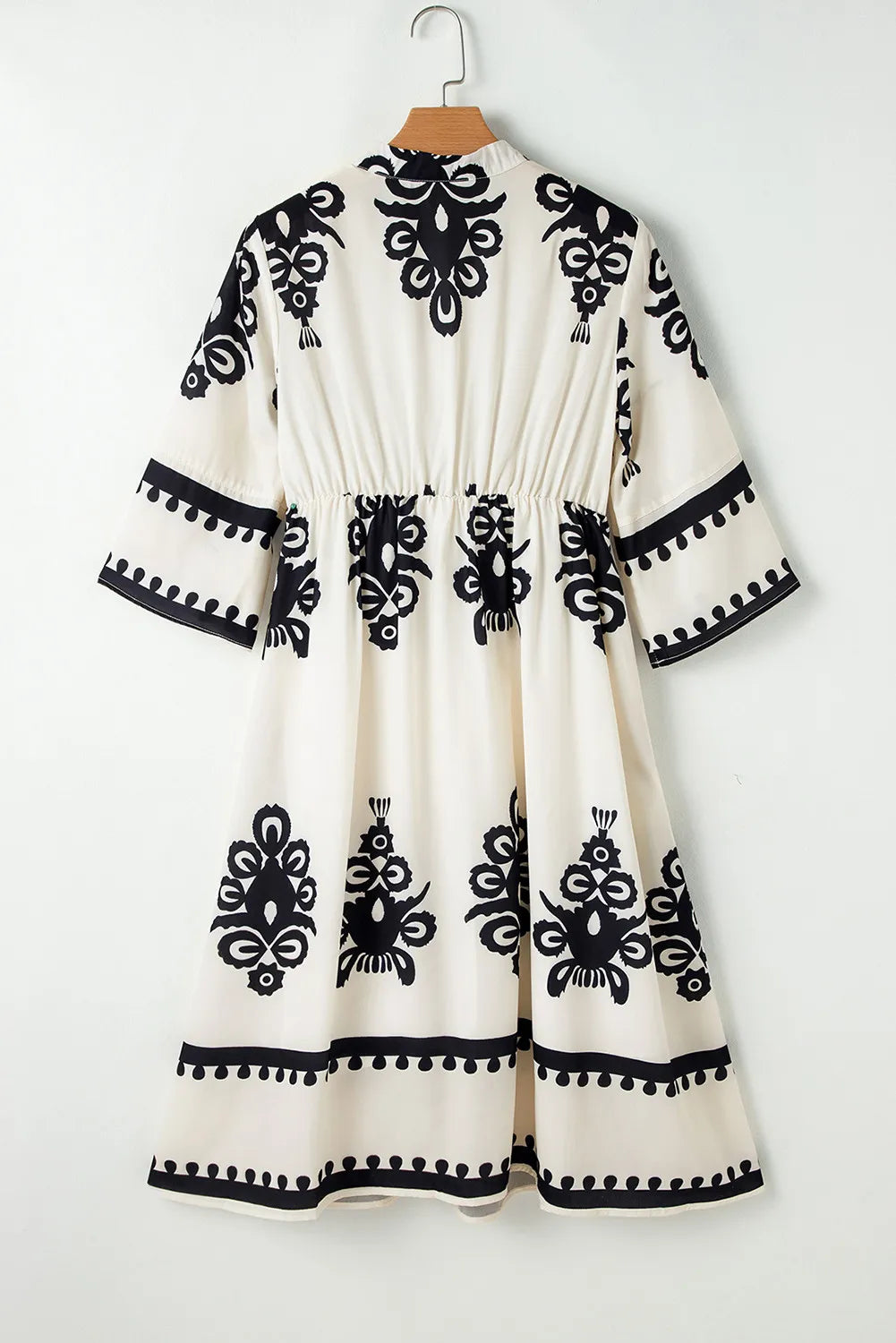 Floral Printed Half Sleeve Midi Dress for Women - Summer Casual & Party Wear - A-Line Flowy Dress for Brunch, Beach, Vacation & Date Night