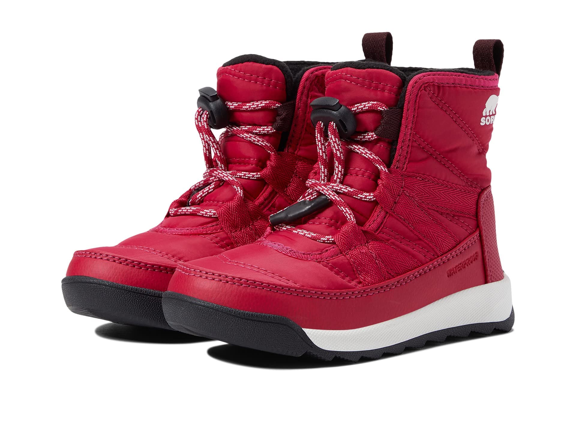 Sorel Whitney II Short Lace WP Waterproof Boots for Toddler & Little Kid - Fuchsia Rush/Black - Size 12 M - Perfect for Rainy Days, Snow Play & Outdoor Adventures