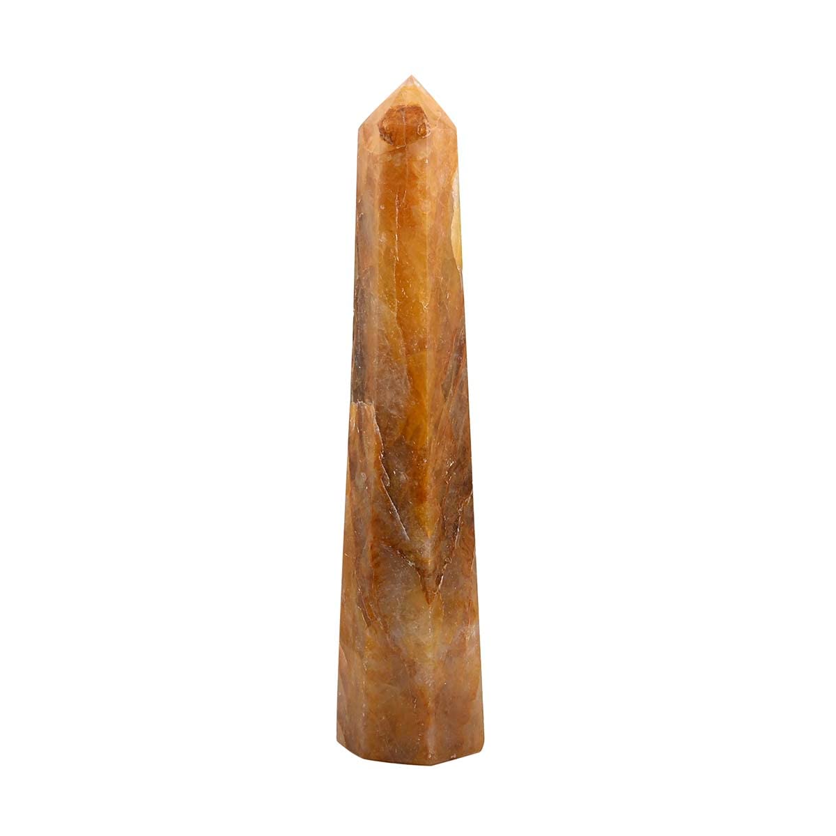 SHOP LC Yellow Healer Quartz Point Figurine - Large Size Home Decor Crystal for Indoor & Outdoor Use | Perfect for Meditation, Feng Shui & Spiritual Healing
