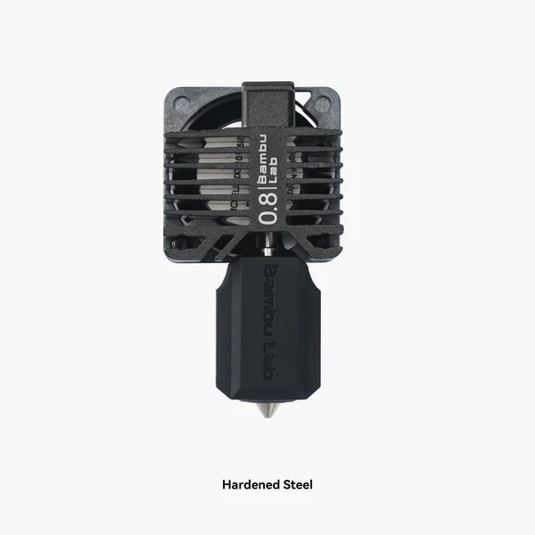 Bambu Lab Complete Hotend Assembly with Hardened Steel Nozzle (Multiple Sizes) for P1 Series 3D Printers - Perfect for High-Temperature Printing, ABS, PETG & Nylon Filaments