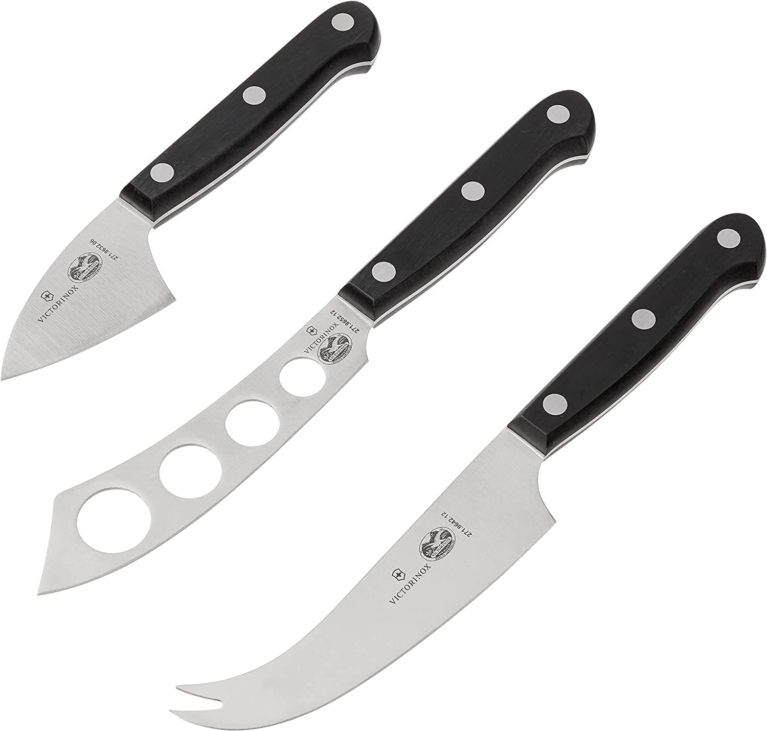 Victorinox Swiss Army 3-Piece Gourmet Cheese Knife Set - Stainless Steel Cheese Knives for Charcuterie Boards, Wine & Cheese Parties - Perfect Gift for Cheese Lovers & Foodies
