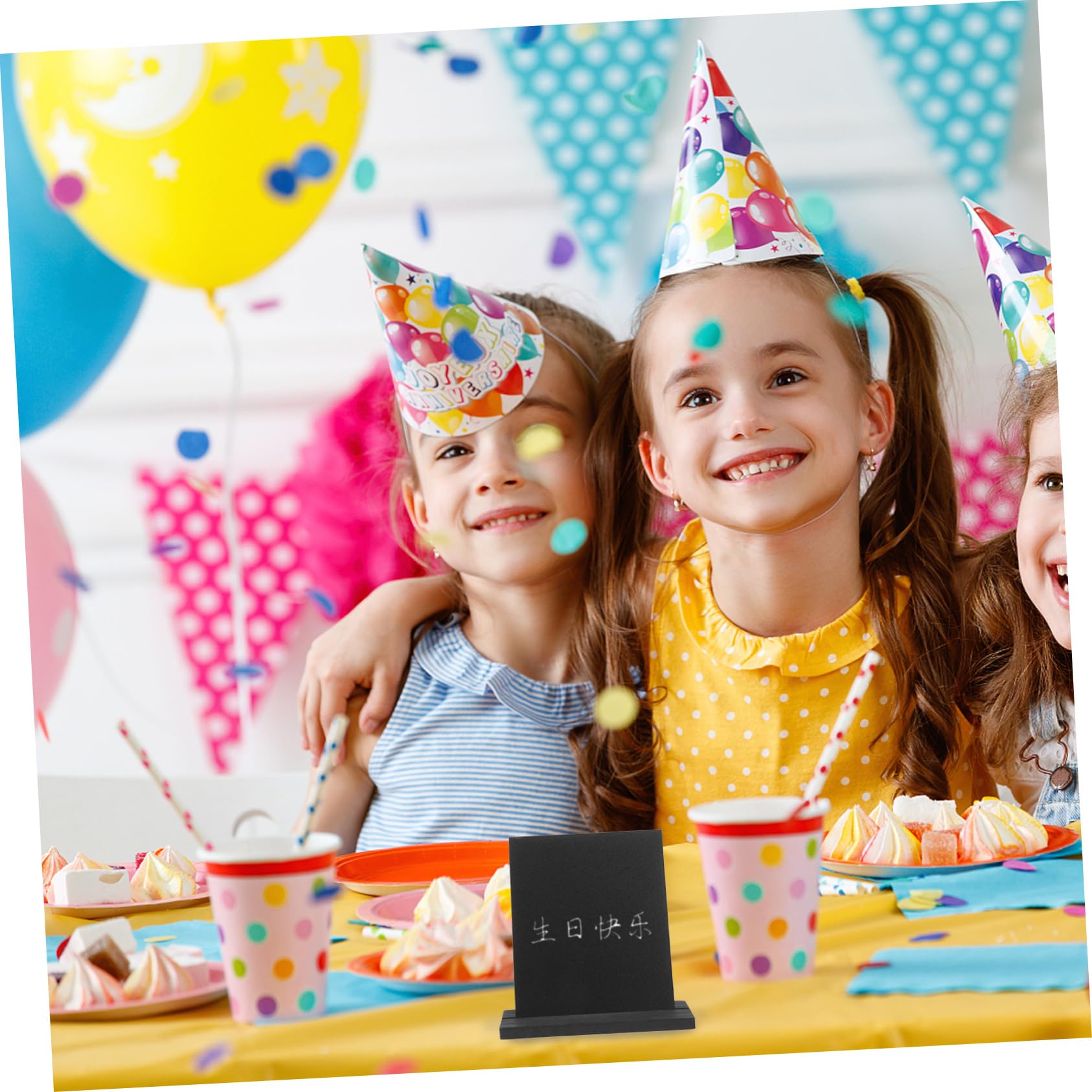 4-Pack Double-Sided Mini Blackboard for Kids & Office Use