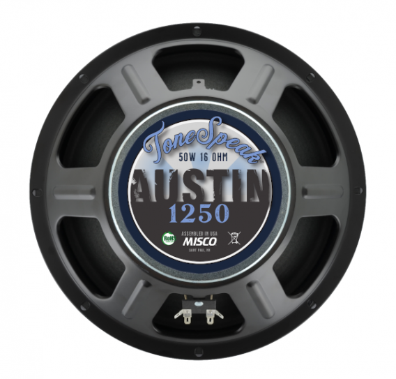 ToneSpeak Austin 1250 12-Inch 50 Watt 16 Ohm Guitar Speaker for Electric Guitar Amps - Perfect for Live Performances, Studio Recording & Practice Sessions