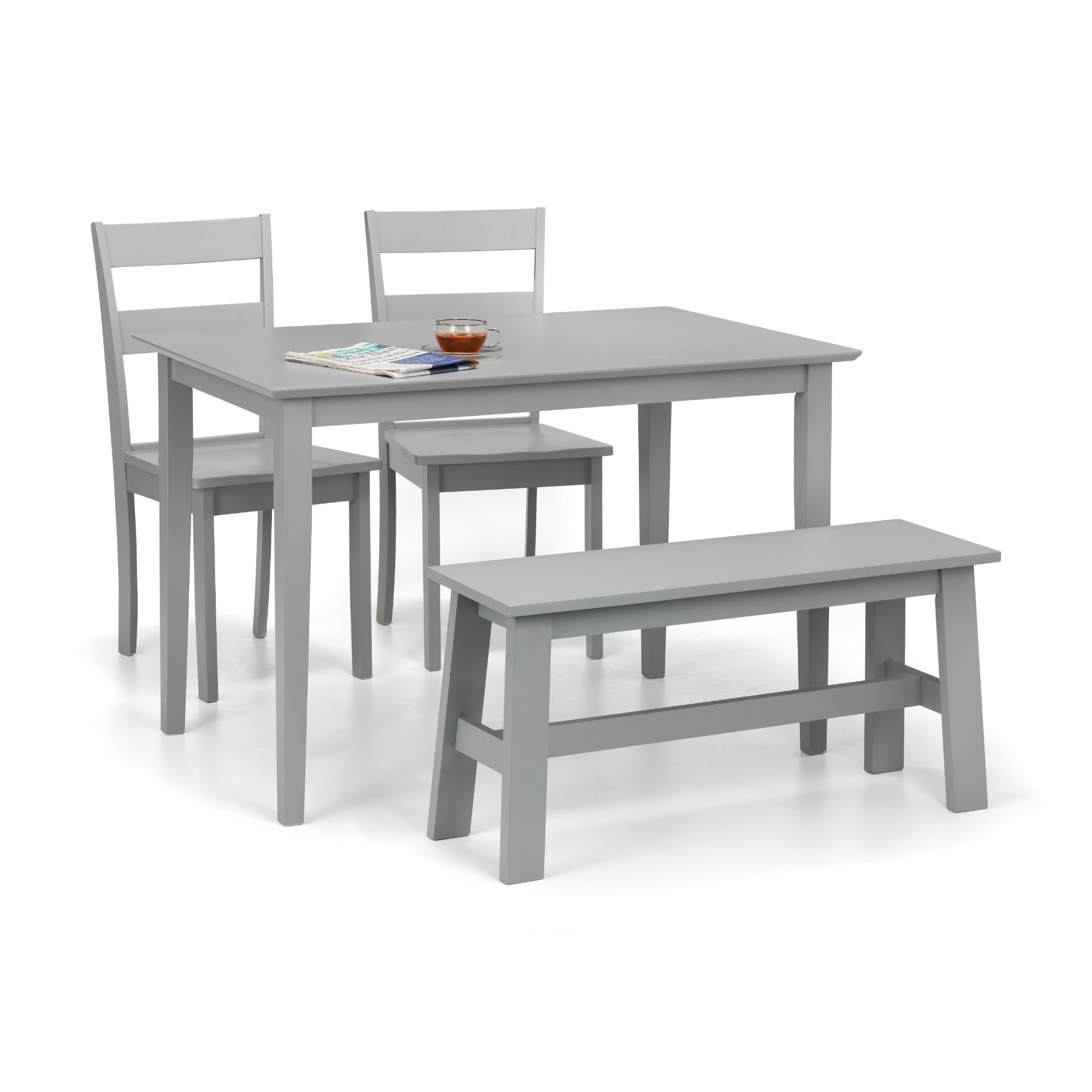 Modern Grey Kobe Dining Table - Elegant 6-Seater Wooden Table for Kitchen, Dining Room & Small Space | Perfect for Family Meals & Entertaining Guests