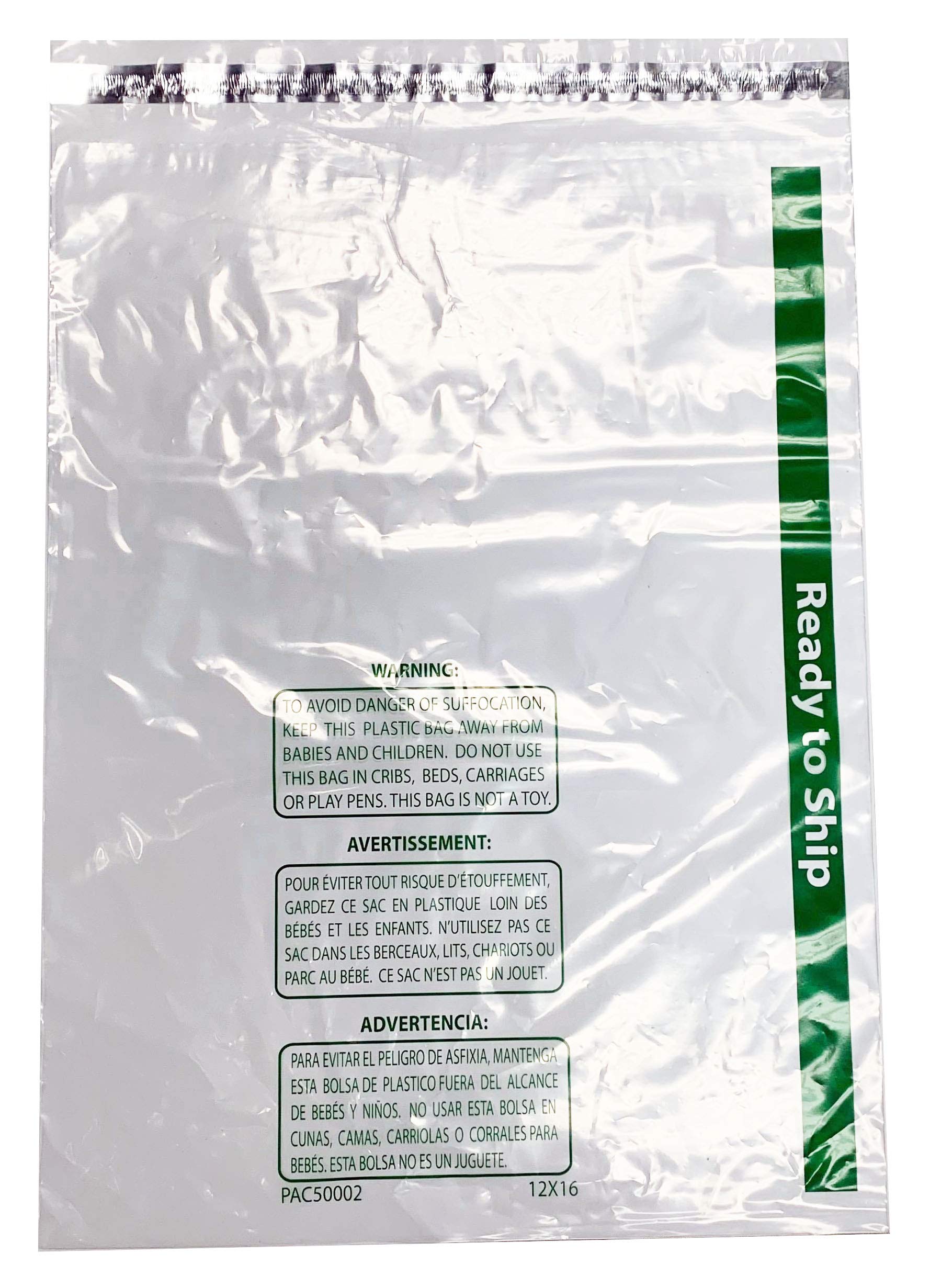 NuBox Clear 12x16 Inch Self-Seal Poly Bags - 1.5 Mil Thick, 750 Count, FBA Compliant Packaging with Suffocation Warning - Perfect for Amazon Sellers, Ecommerce Shipping, Retail Product Protection & Storage Organization