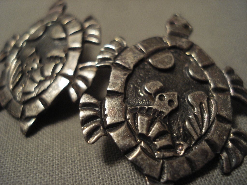 Authentic Navajo Native American Sterling Silver Turtle Earrings | Handmade Tribal Jewelry for Women | Perfect for Boho, Festival & Everyday Wear